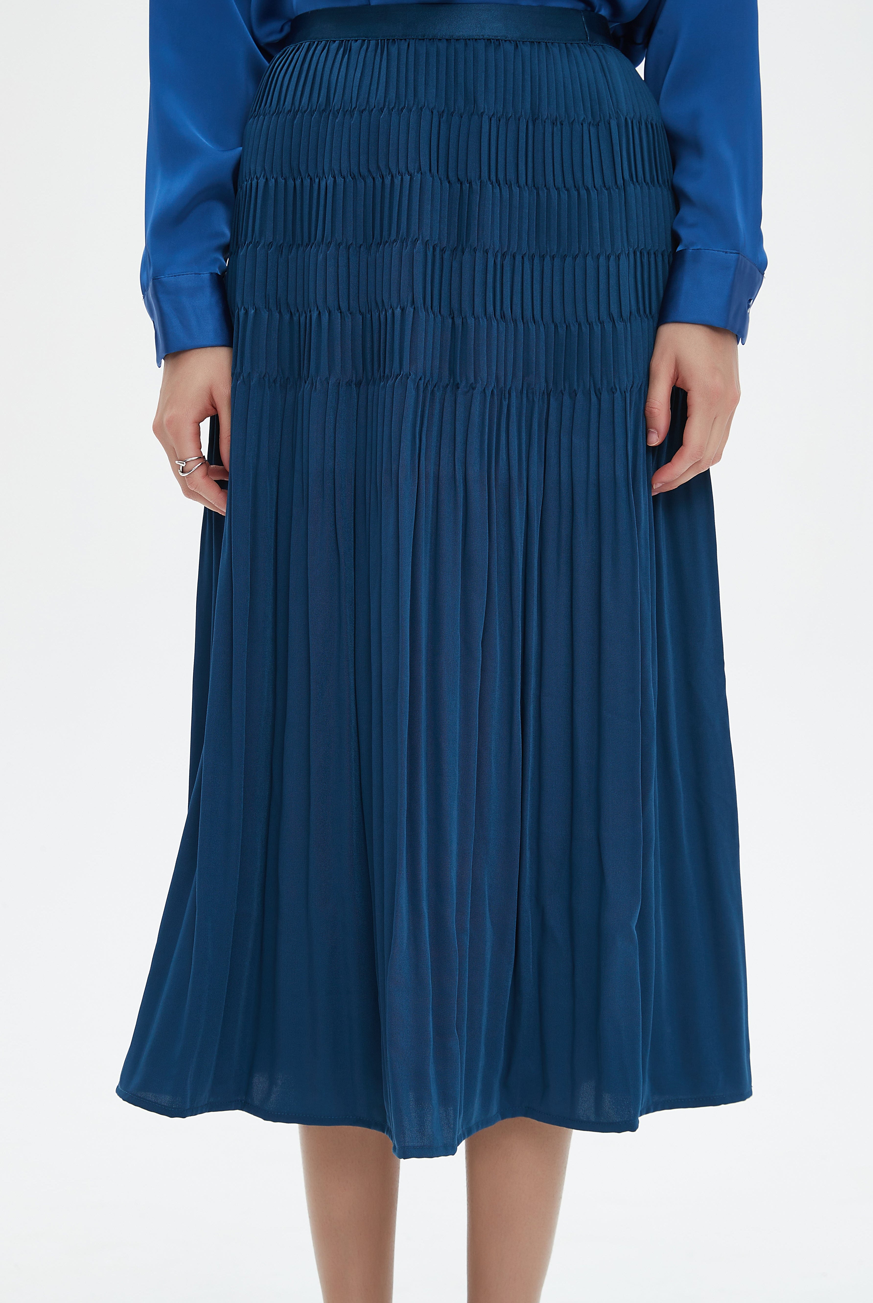 نتشي تنورة ميدي نسائية بخصر مطاطي