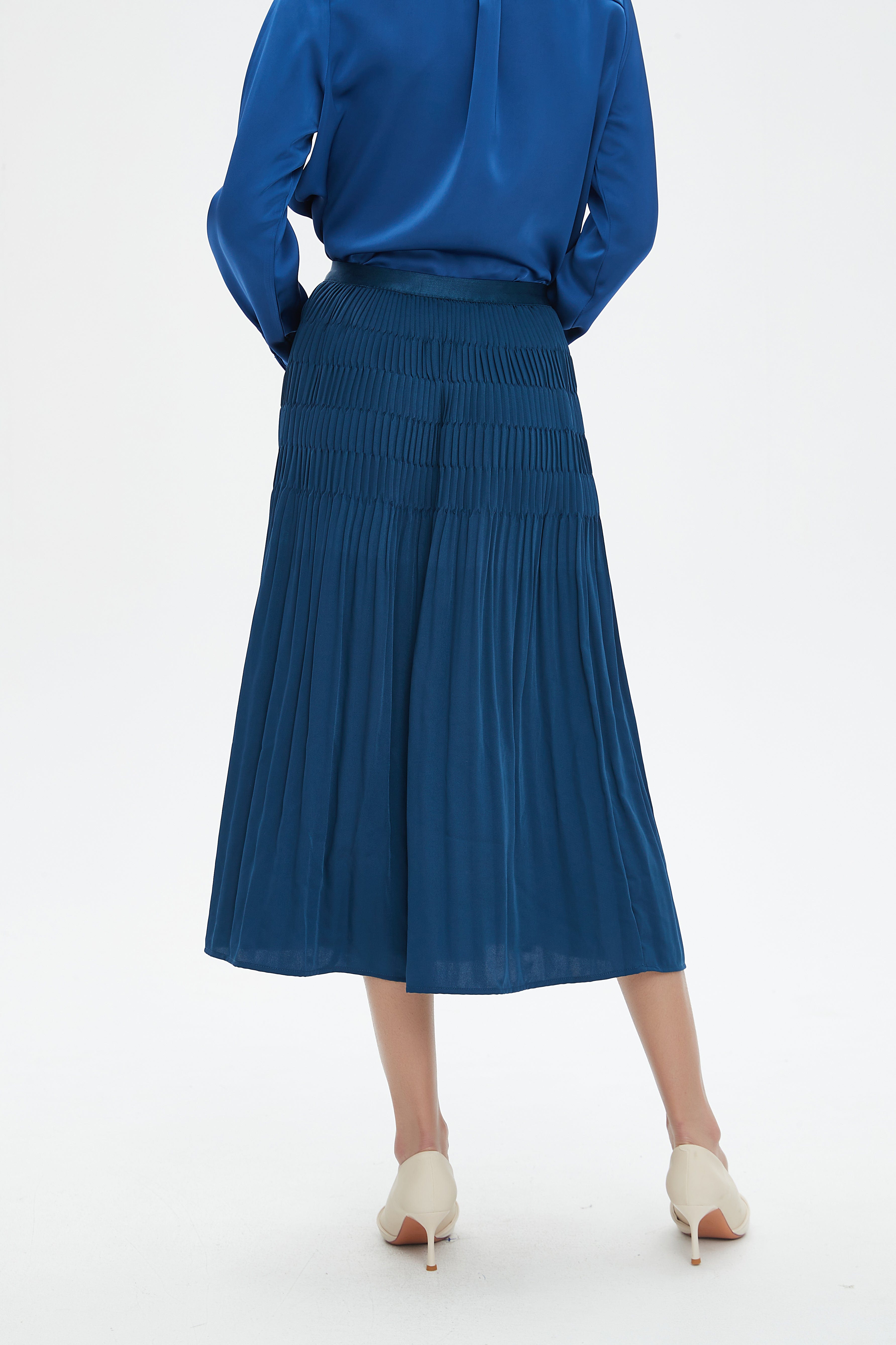 نتشي تنورة ميدي نسائية بخصر مطاطي