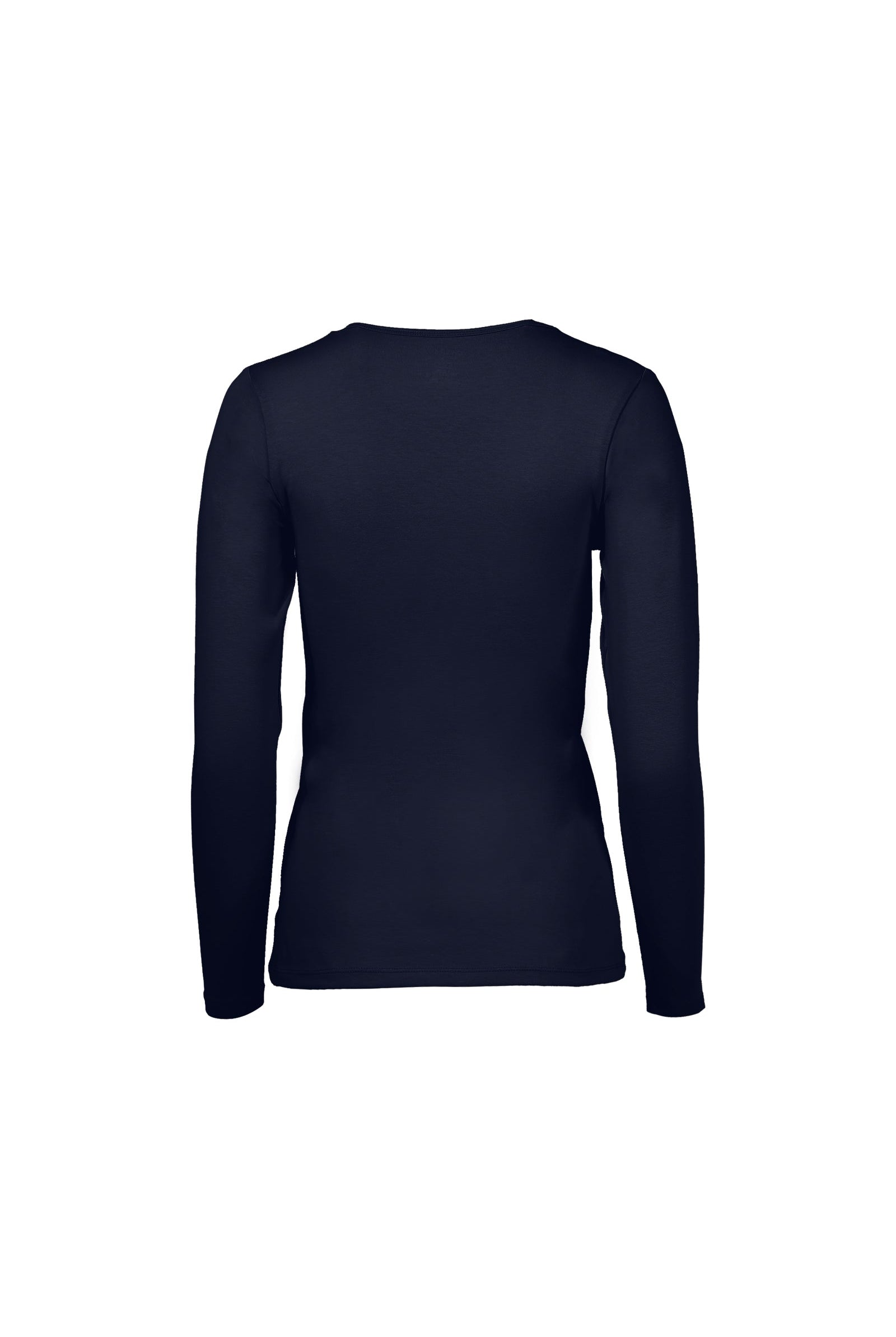 كارينا بلوزه بيضاء قطن سادة بياقة مستديرة