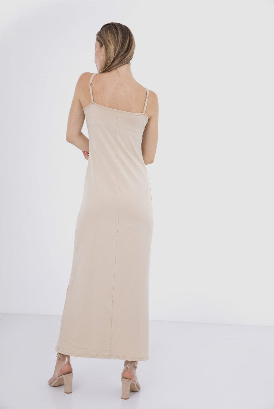 كارينا فستان قطن ساده نسائي بحمالات