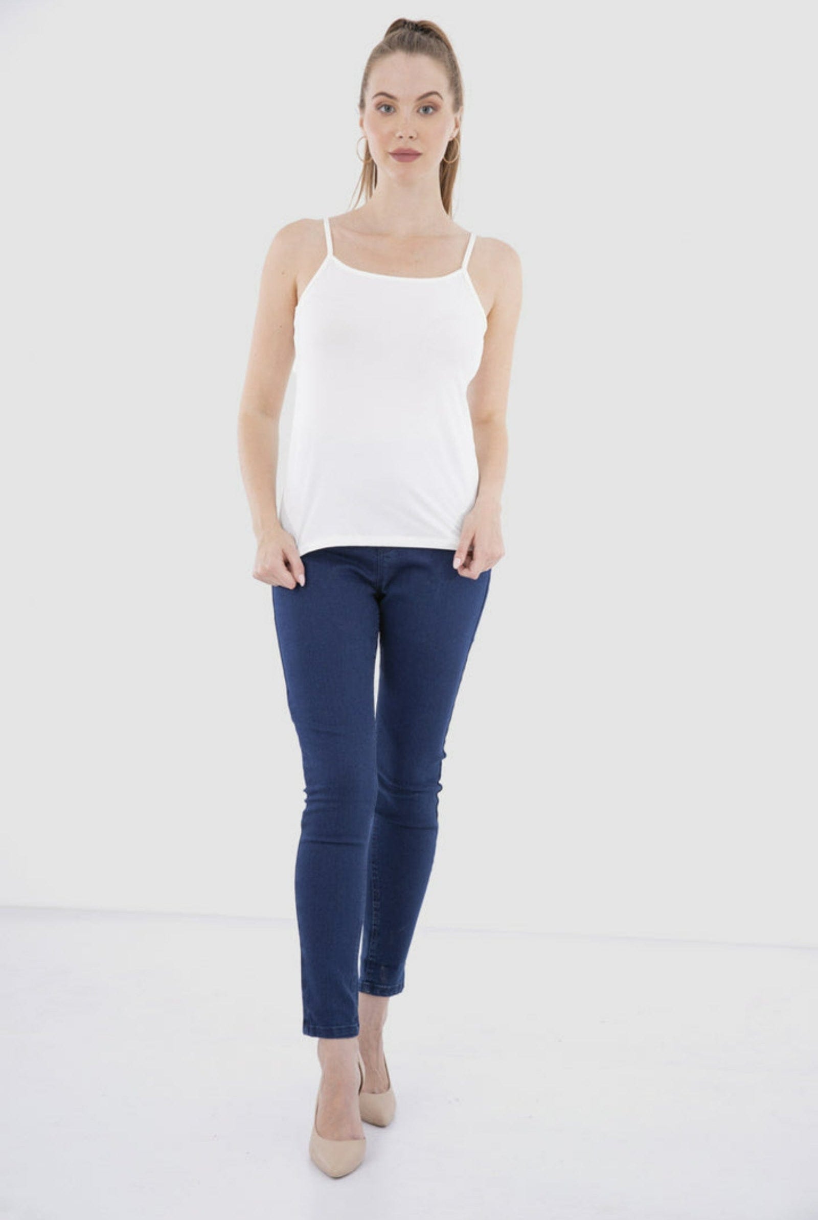 كارينا بلوزة بدون أكمام حمالات رفيعة من الفيسكوز