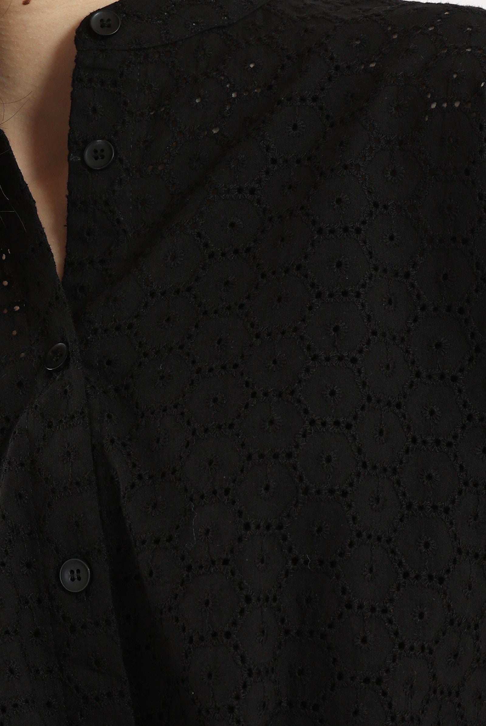 كارينا قميص برباط أمامي كم طويل نسائي