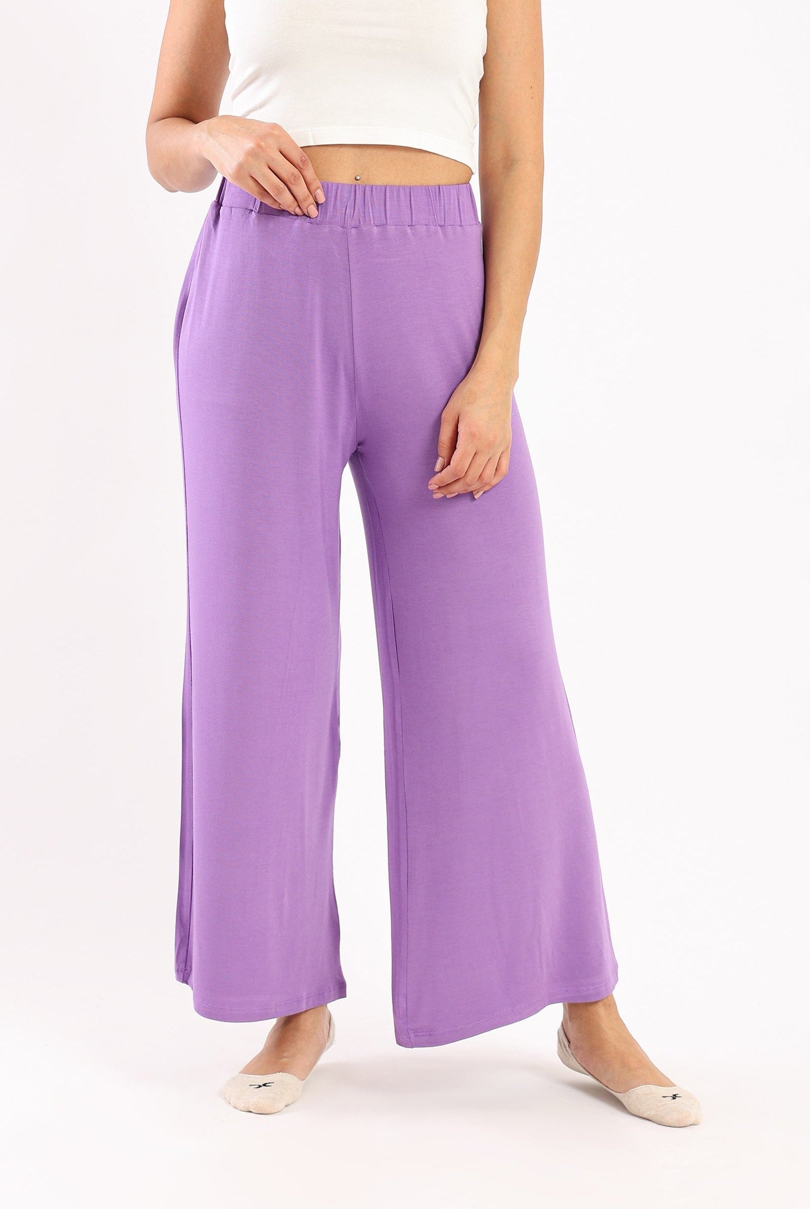 كارينا سروال طويل فضفاض بخصر مطاطي