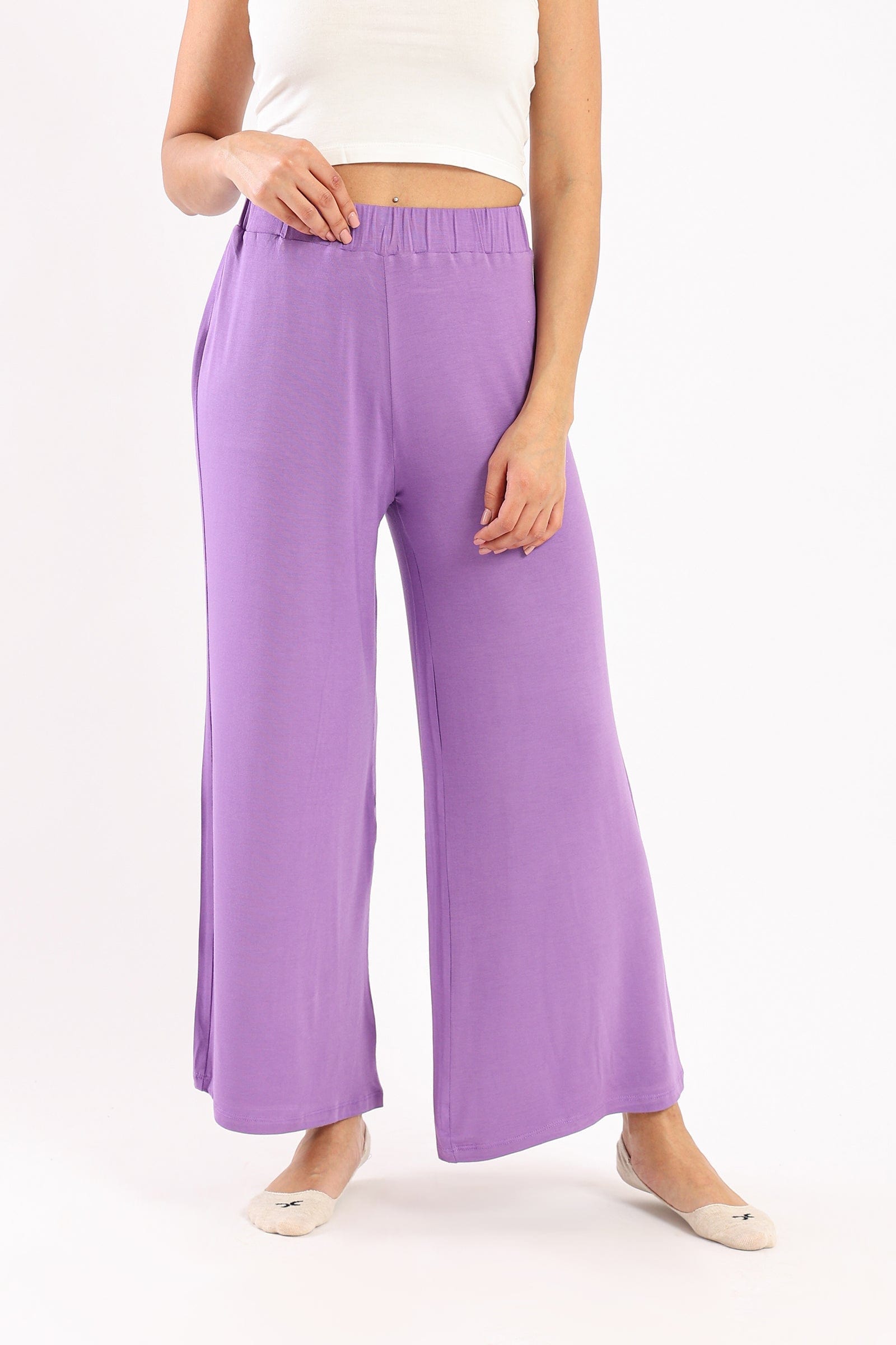 كارينا سروال طويل فضفاض بخصر مطاطي