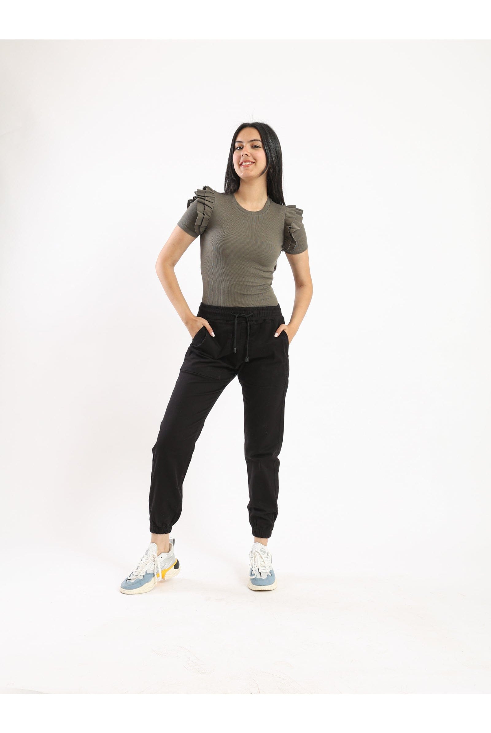 كارينا بدي سوت سادة مكشكشة نسائي