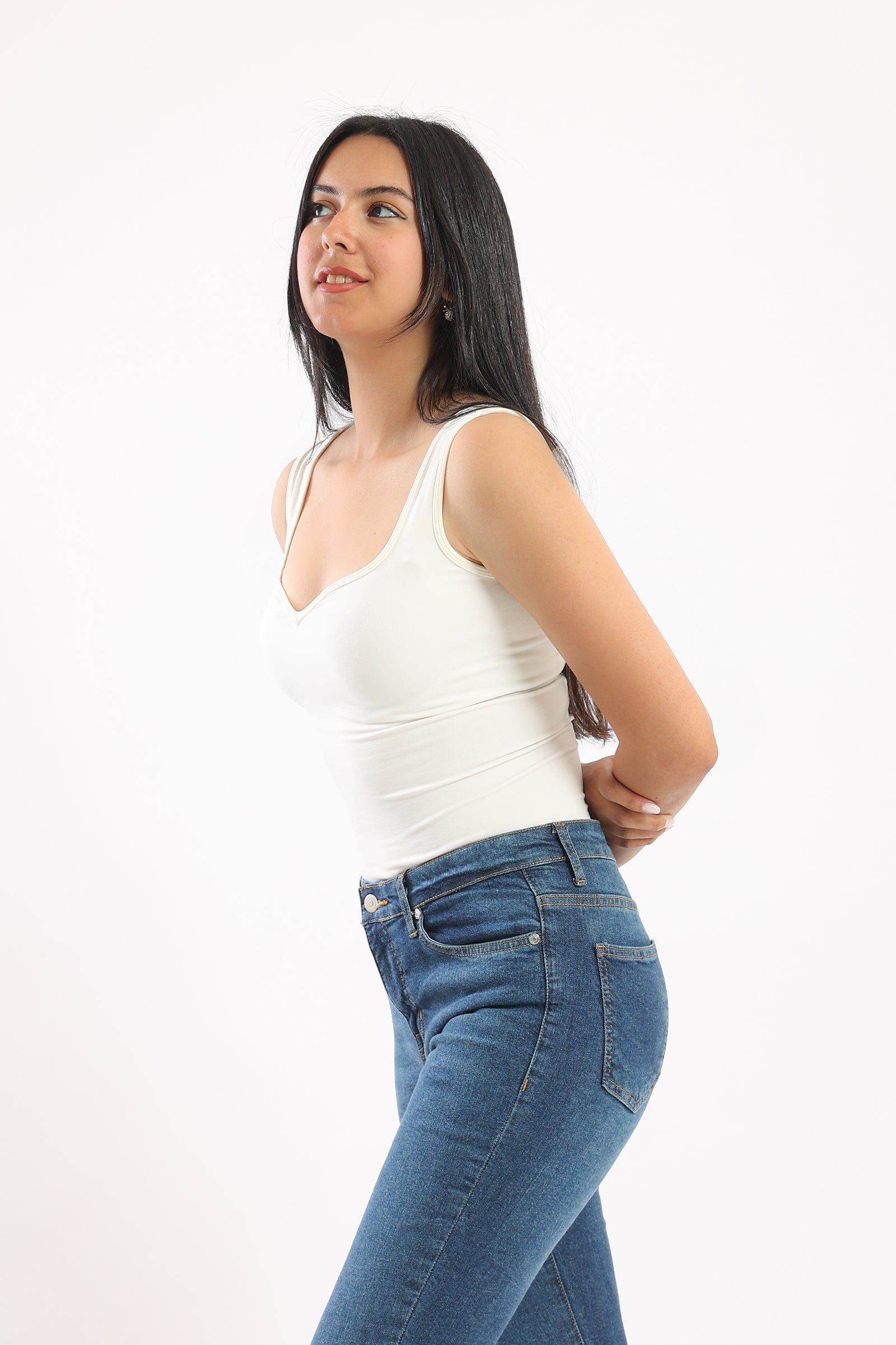 كارينا توب بيزك سادة حمالات على الرقبة