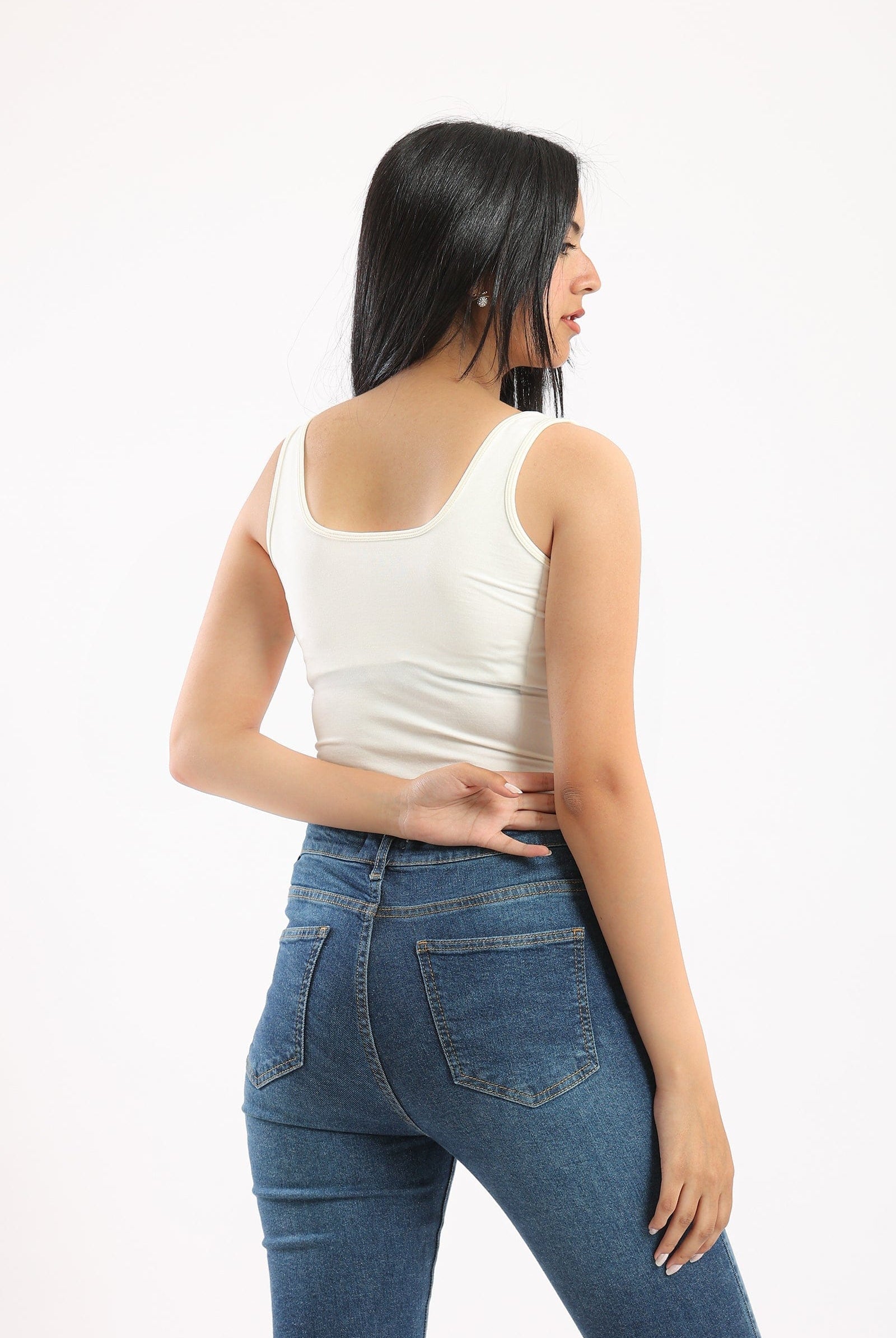 كارينا توب بيزك سادة حمالات على الرقبة