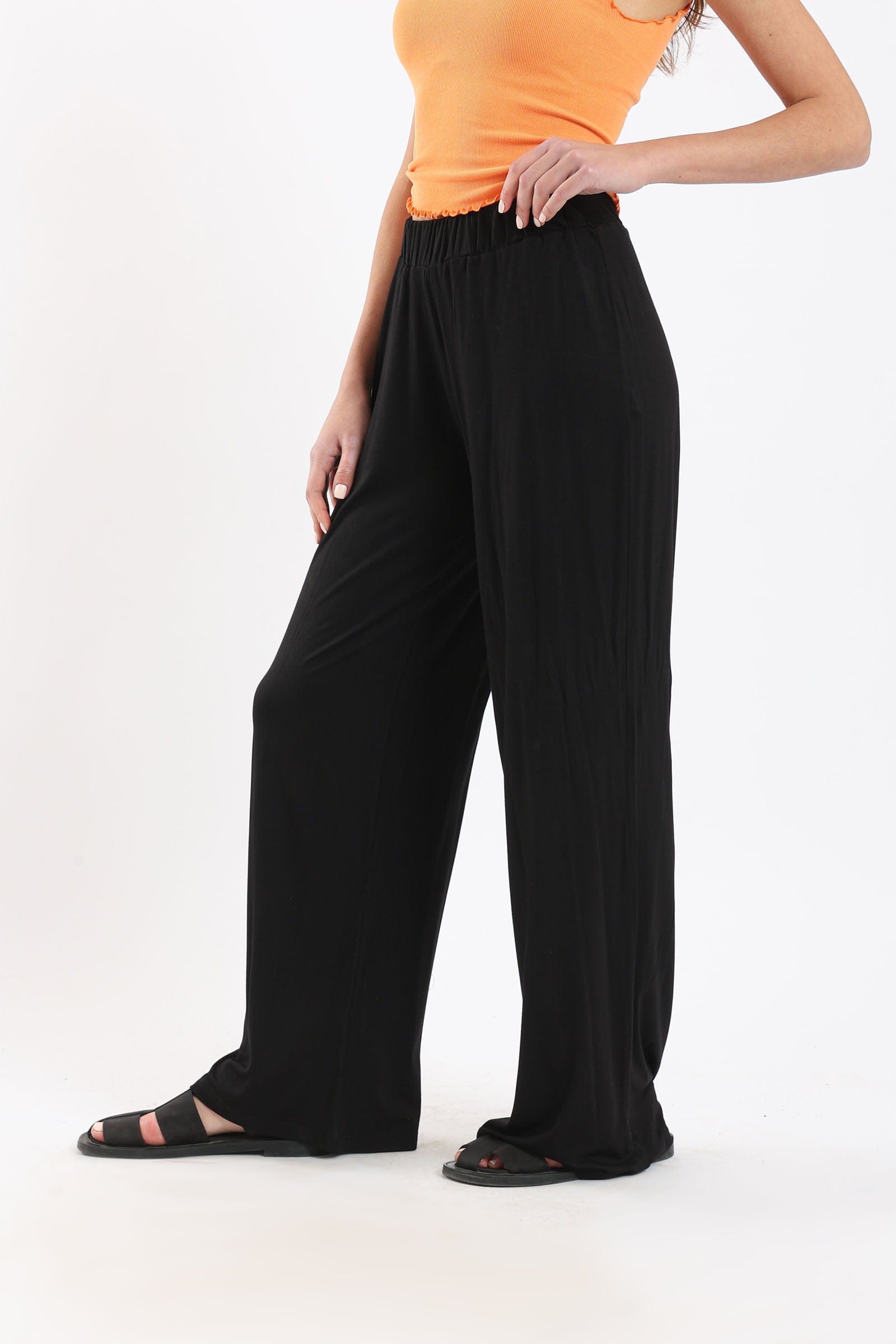 كارينا سروال ناعم سادة واسع نسائي