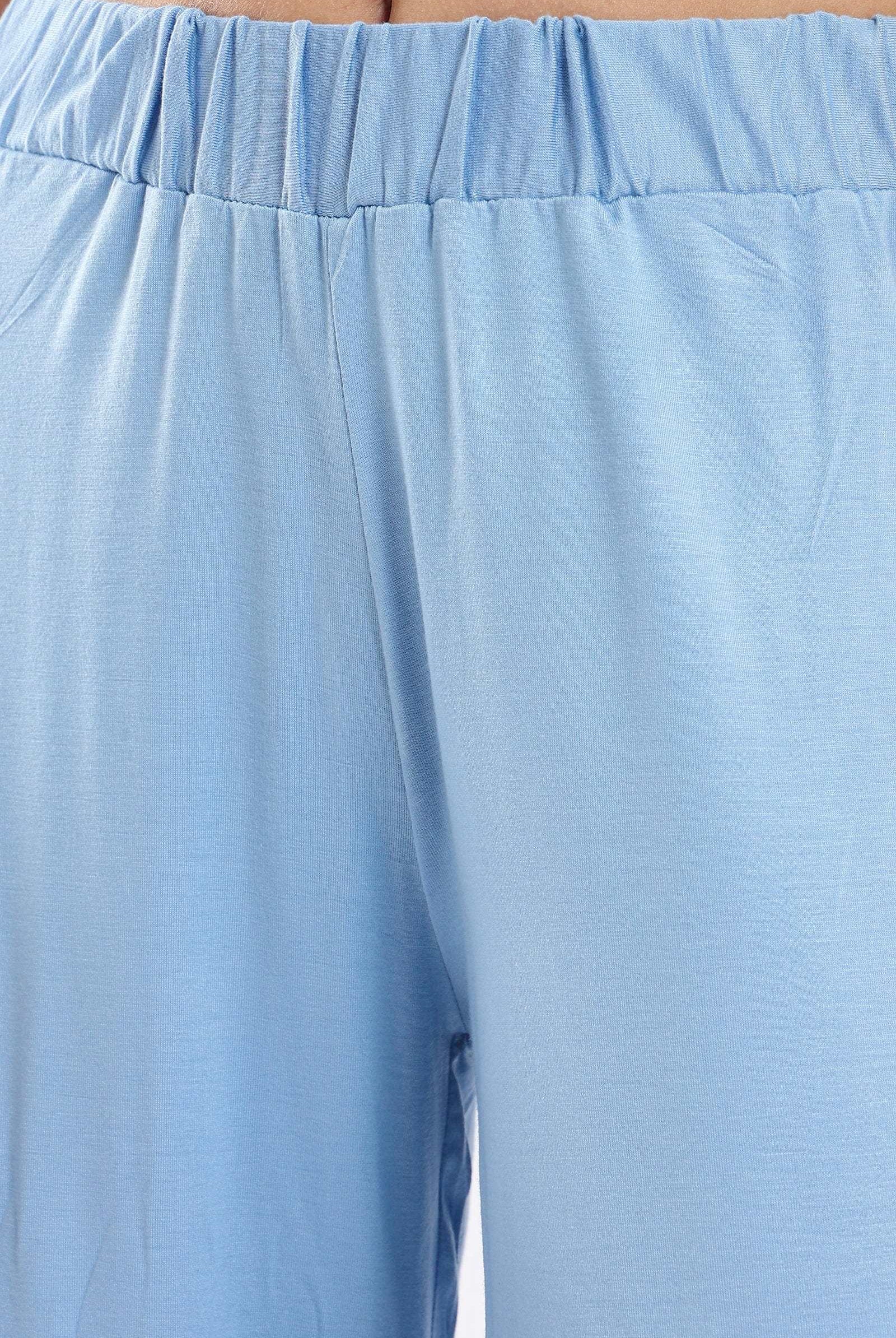 كارينا سروال ناعم سادة واسع نسائي