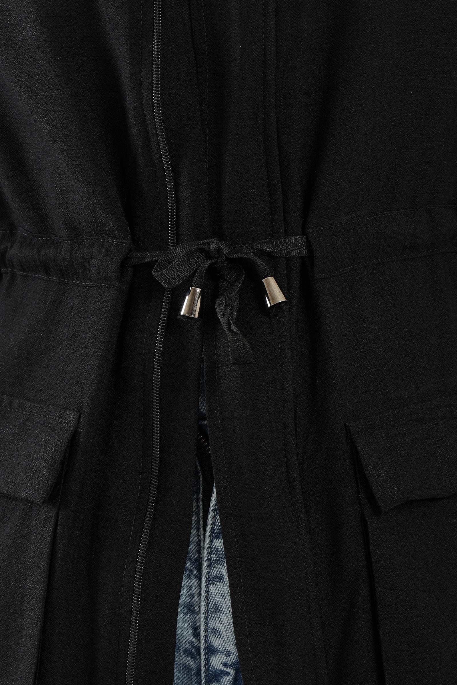 جاكيت طويل بجيوب كم طويل