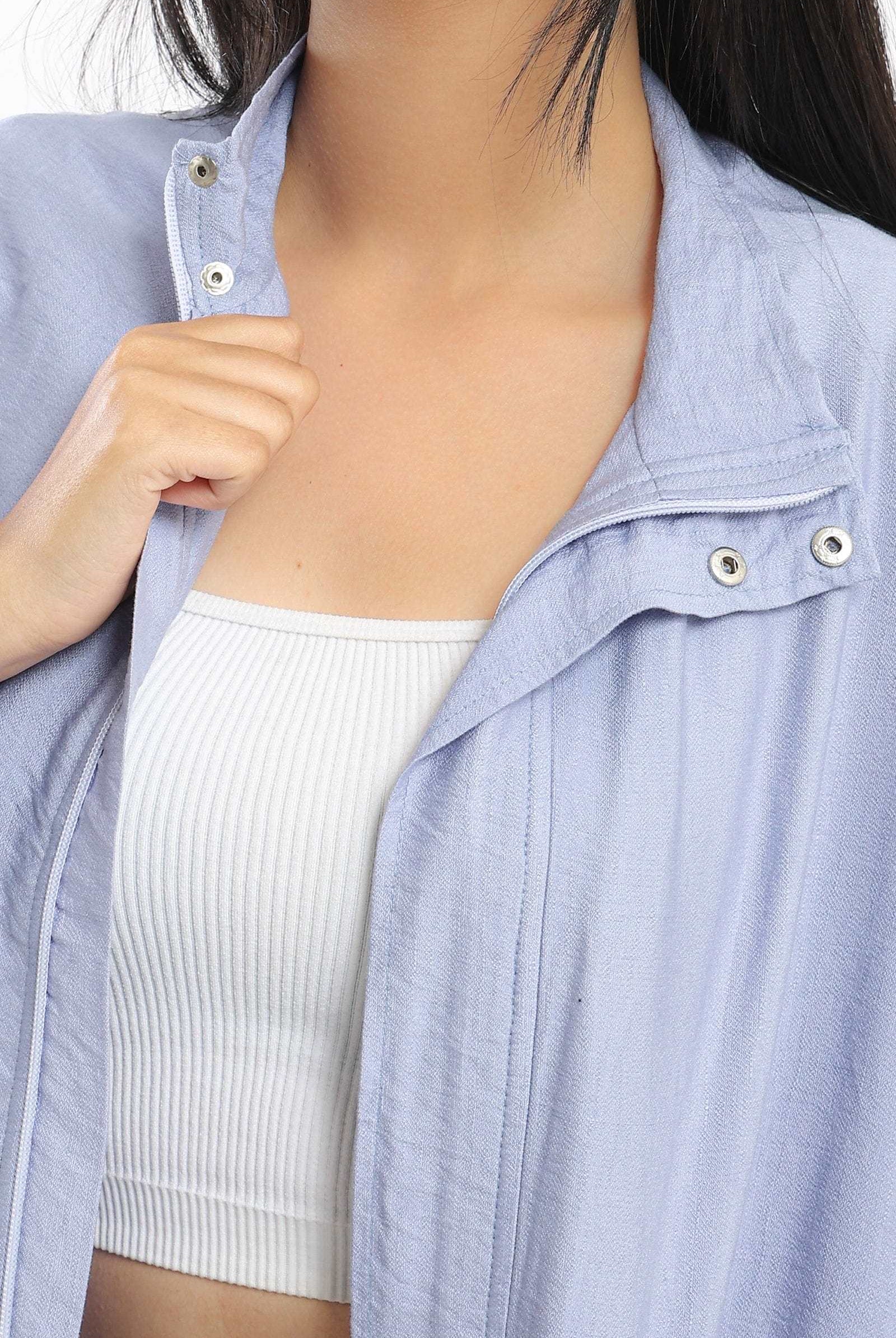 كارينا جاكيت طويل بجيوب كم طويل