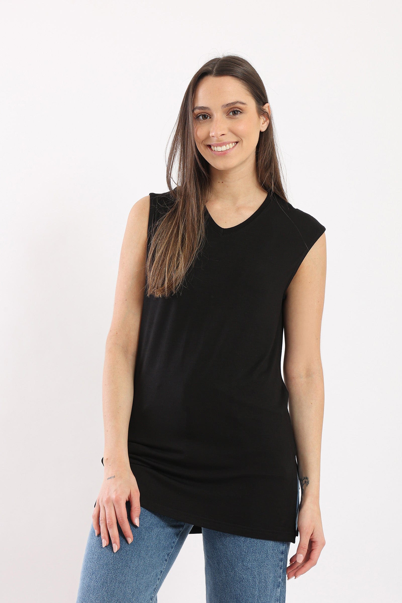 كارينا بلوزة سادة طويلة كت نسائي