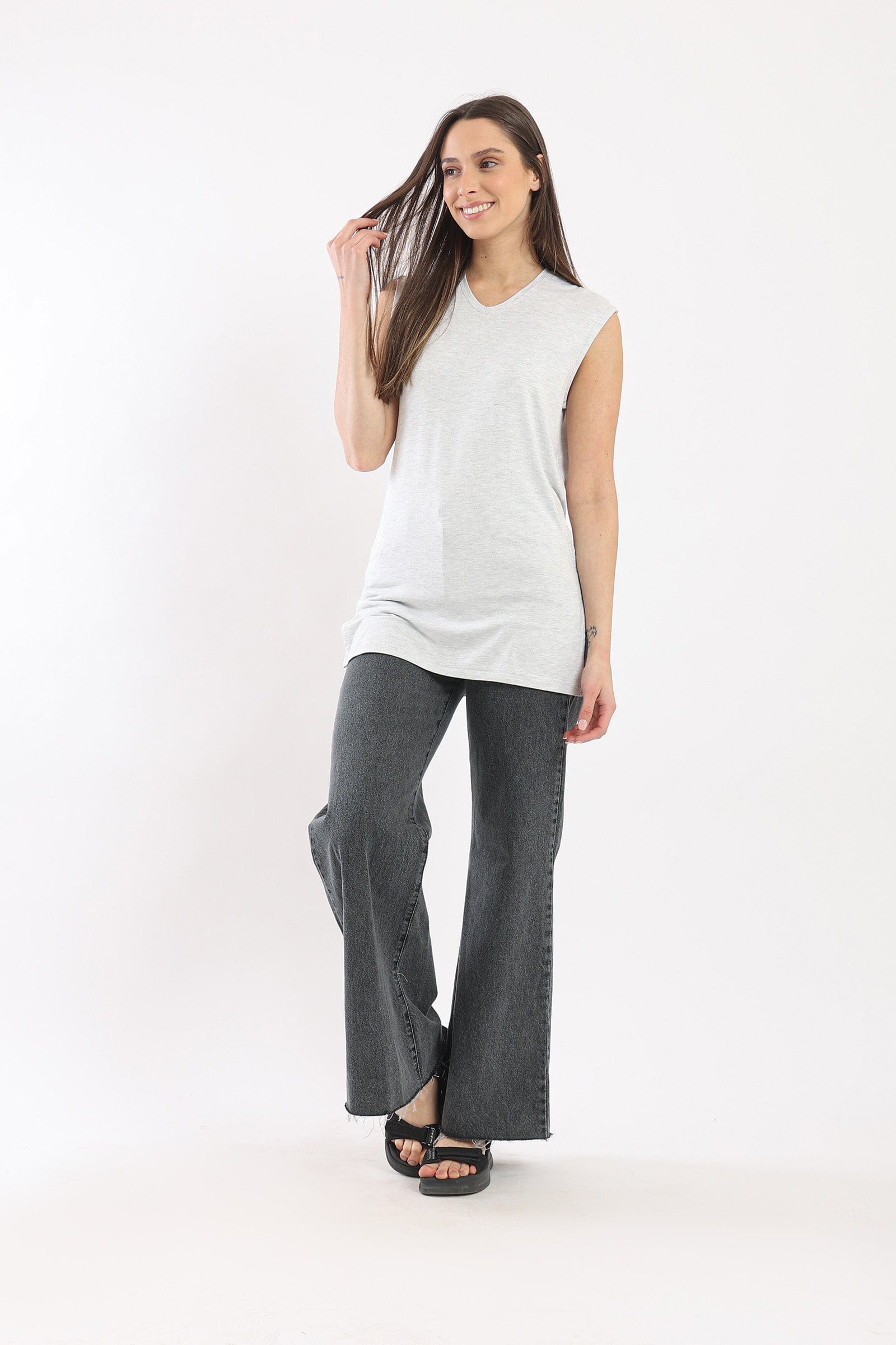 كارينا بلوزة سادة طويلة كت نسائي