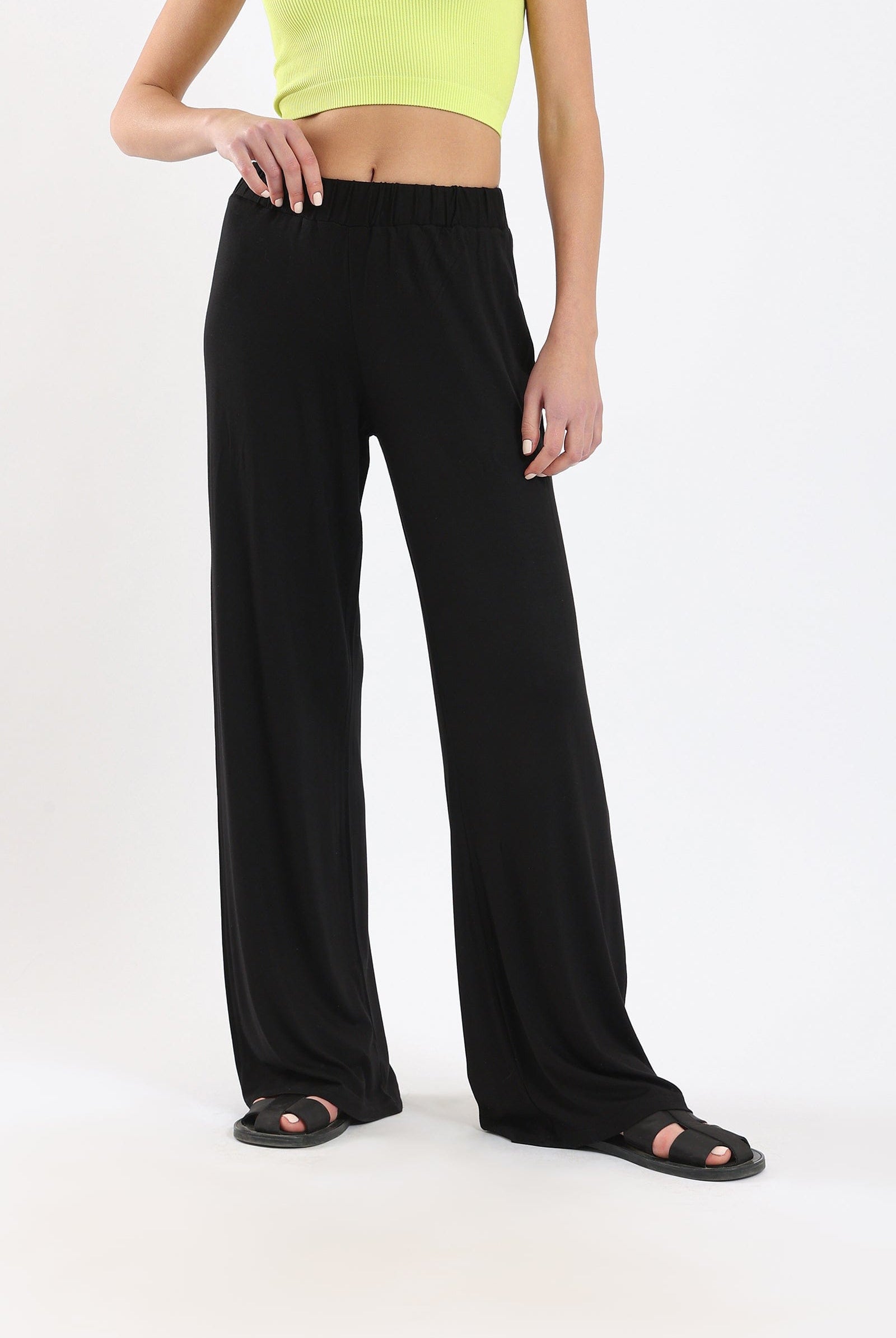 كارينا بنطلون بقصة مستقيمة واسعة خصر مرتفع نسائي