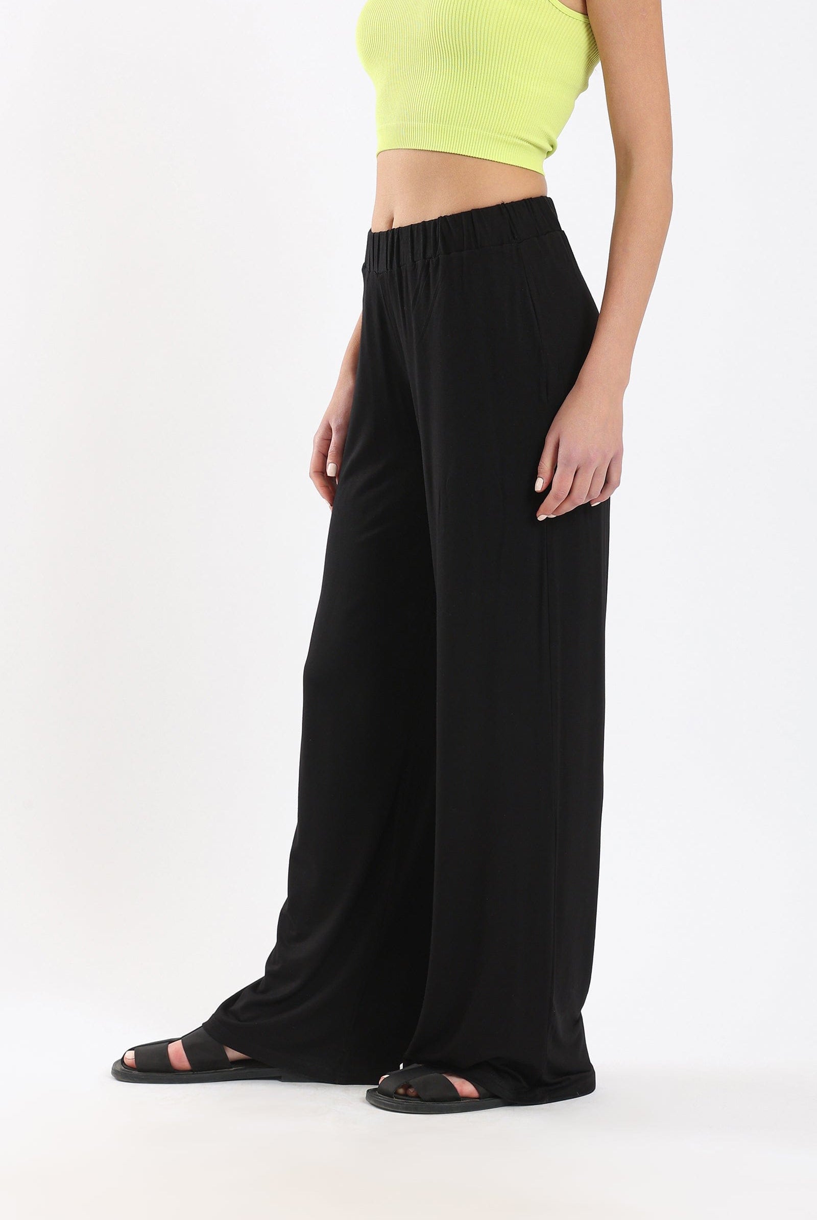 كارينا بنطلون بقصة مستقيمة واسعة خصر مرتفع نسائي