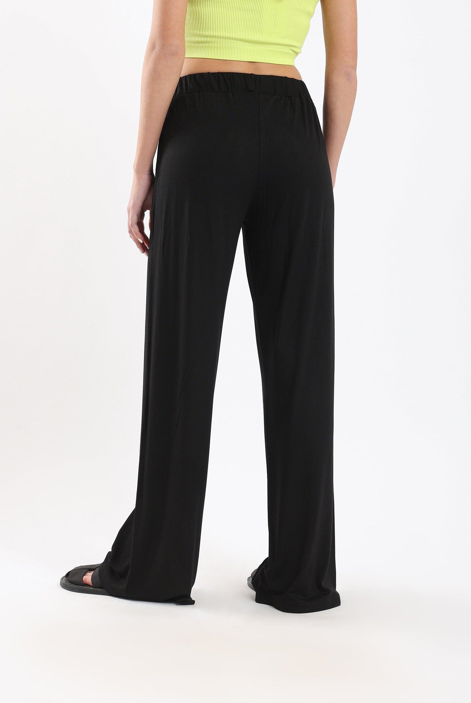 كارينا بنطلون بقصة مستقيمة واسعة خصر مرتفع نسائي