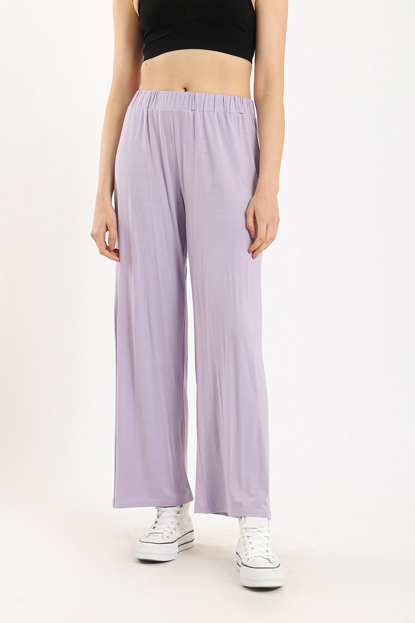 كارينا بنطلون بقصة مستقيمة واسعة خصر مرتفع نسائي