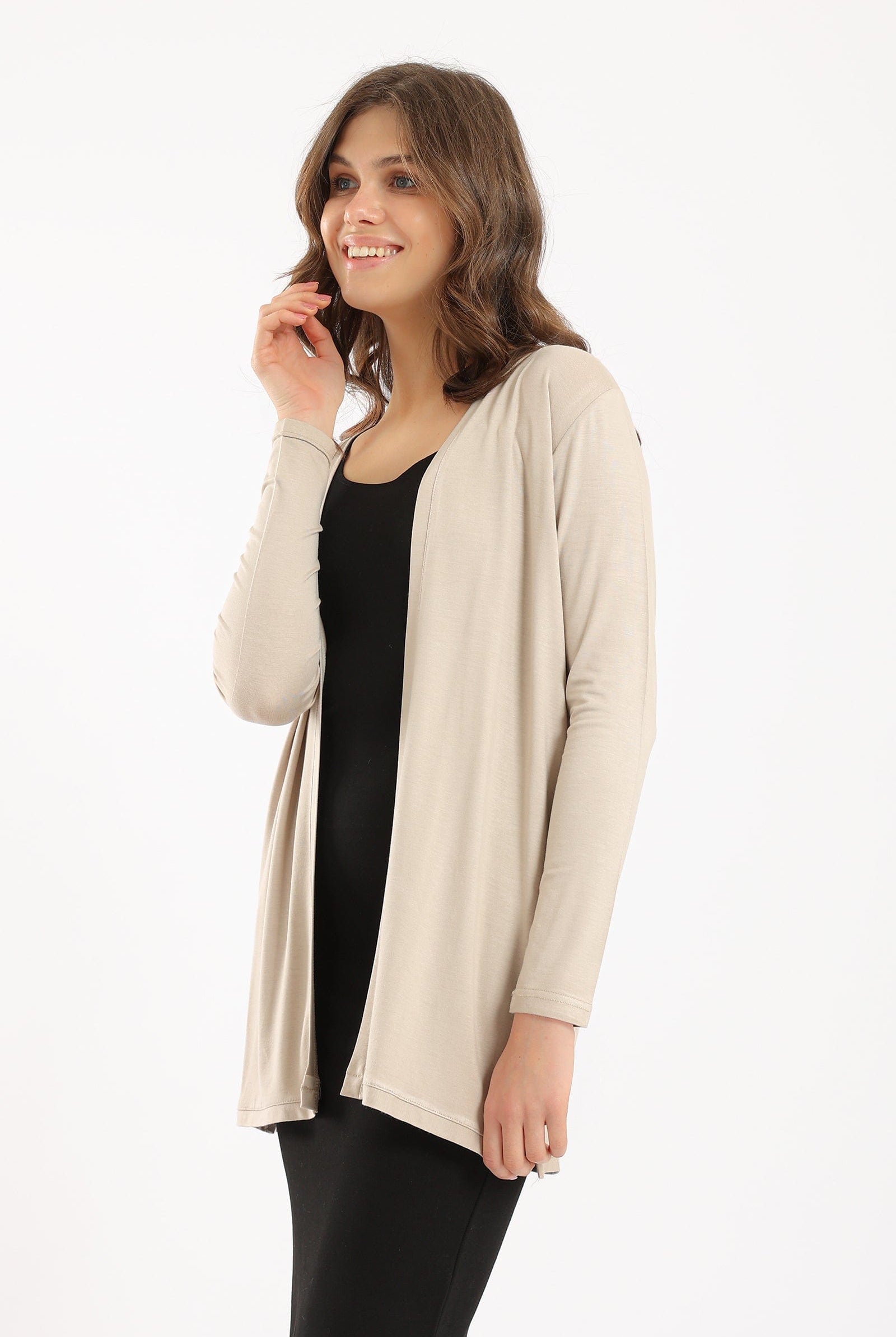 كارينا كارديجان سادة بأكمام طويلة