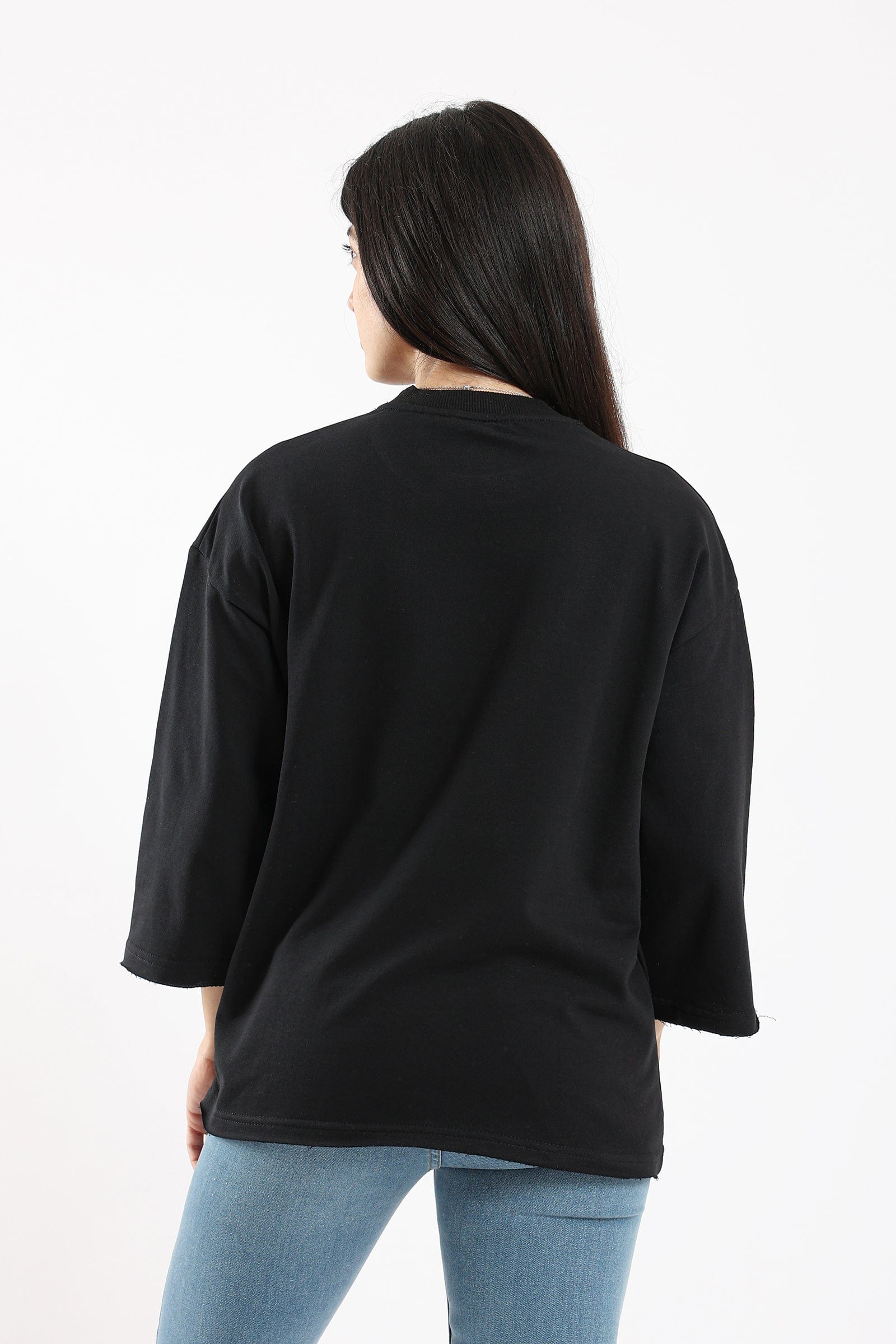 كارينا بلوزة نسائي كم 3/4 مطبوع عليها "Love"