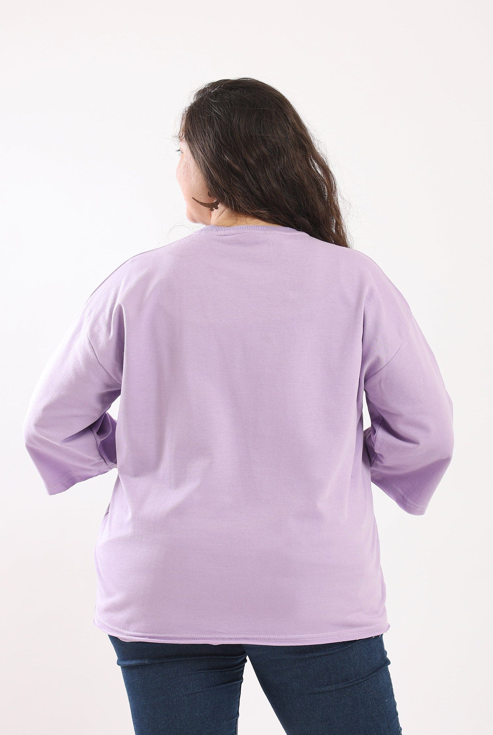 كارينا بلوزة نسائي كم 3/4 مطبوع عليها "Love"