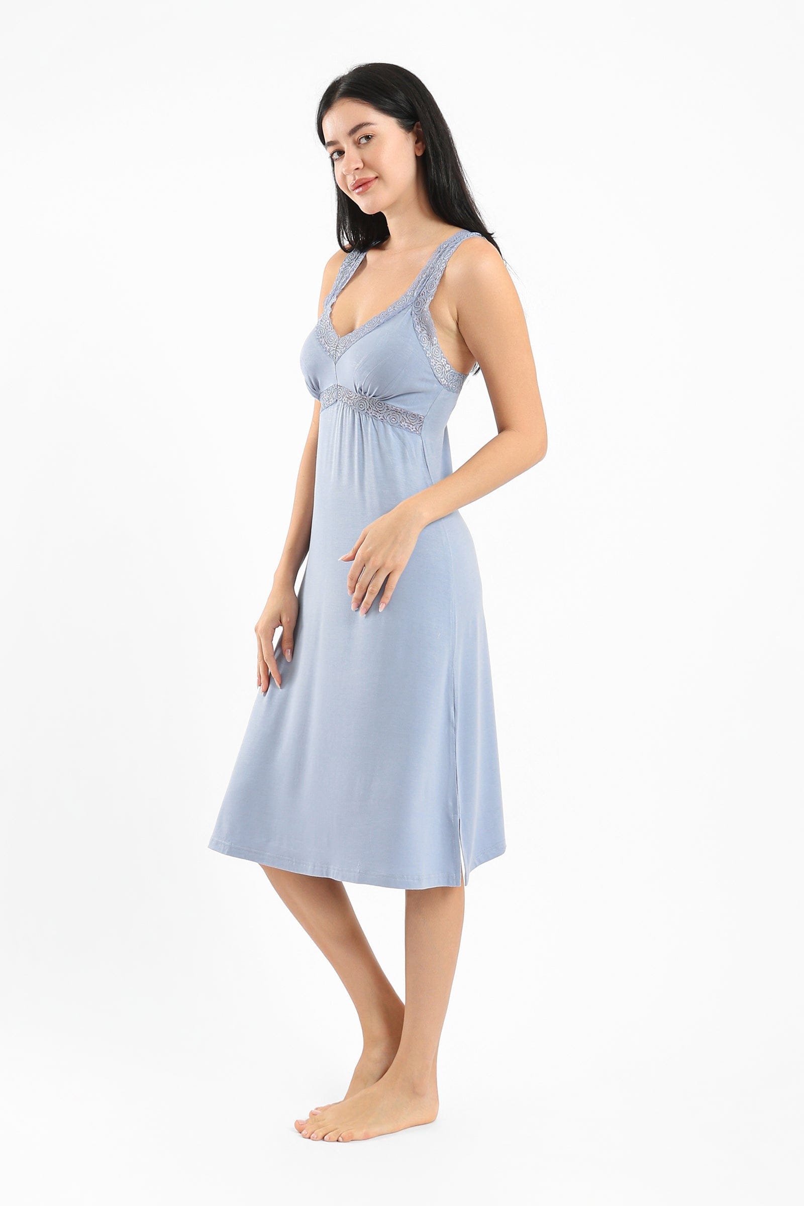 كارينا قميص نوم دانتيل اسود نسائي