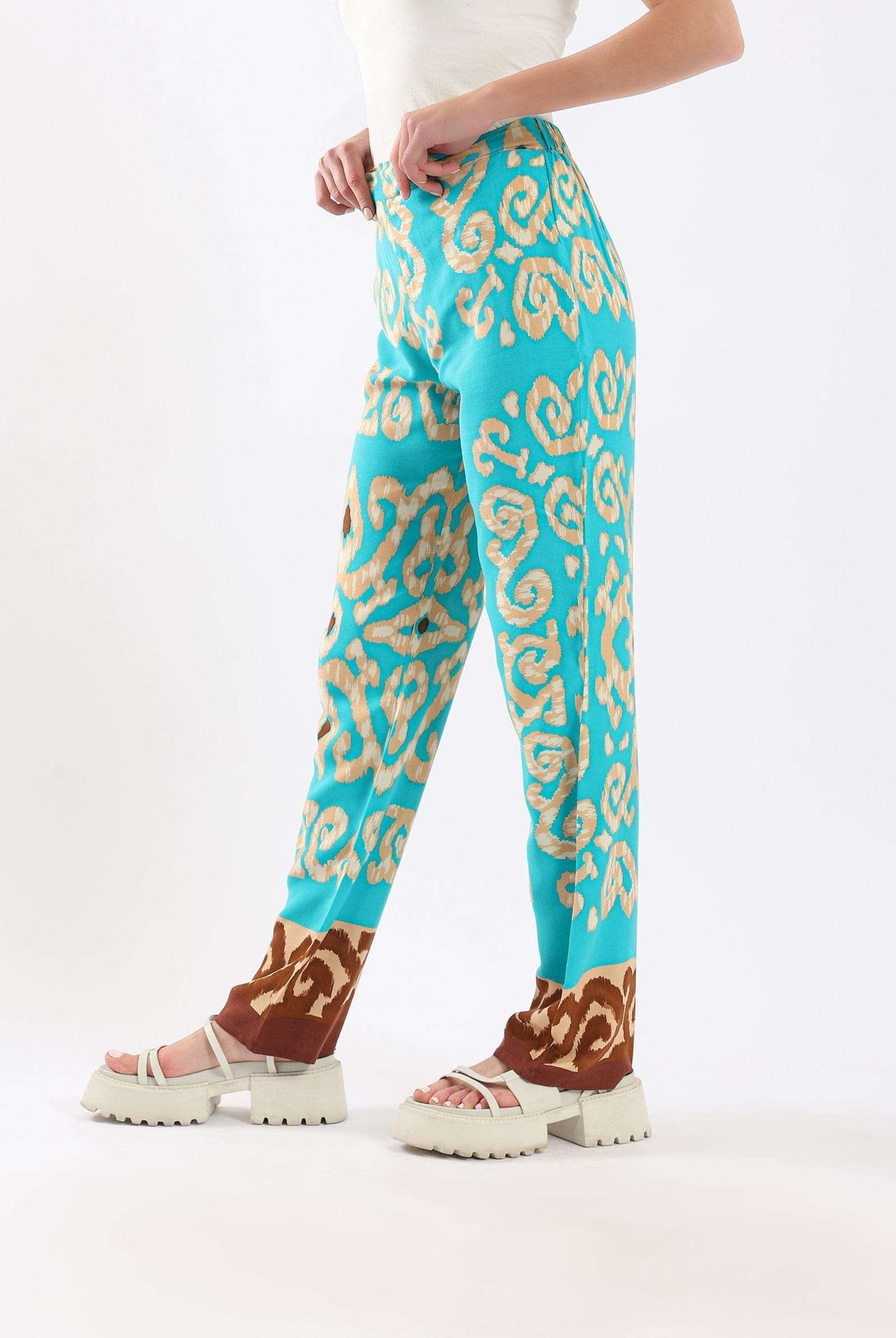 كارينا بنطلون طويل نسائي مطبوع ملون