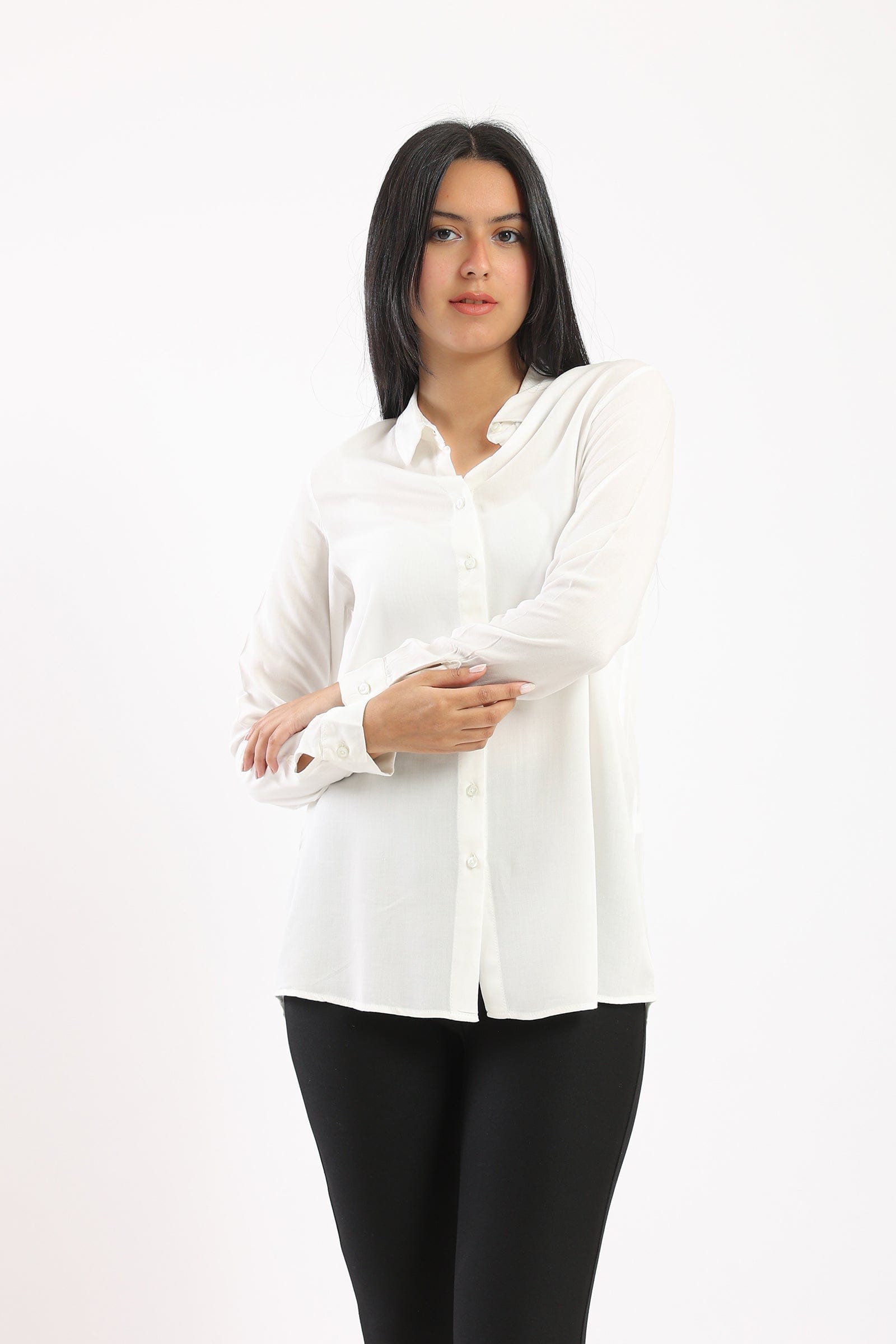 كارينا قميص بأكمام طويلة سادة نسائي