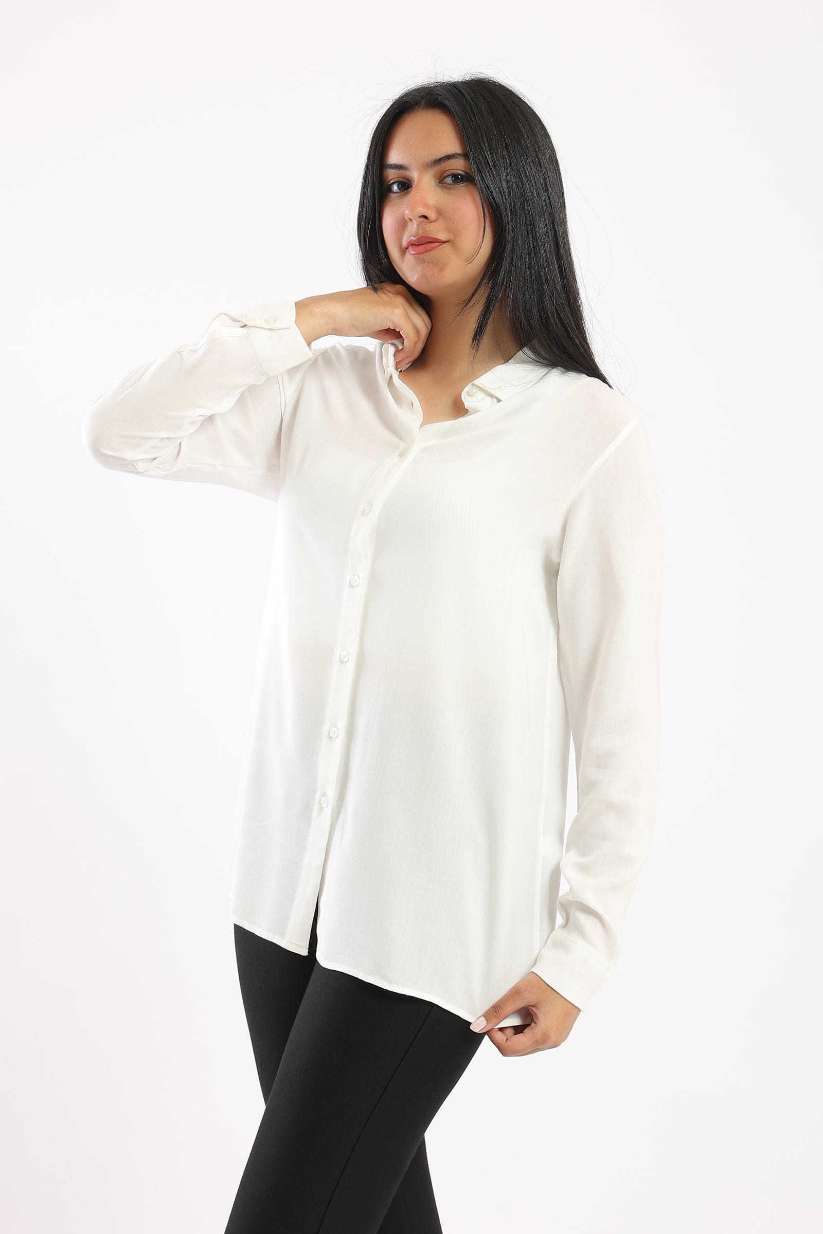 كارينا قميص بأكمام طويلة سادة نسائي