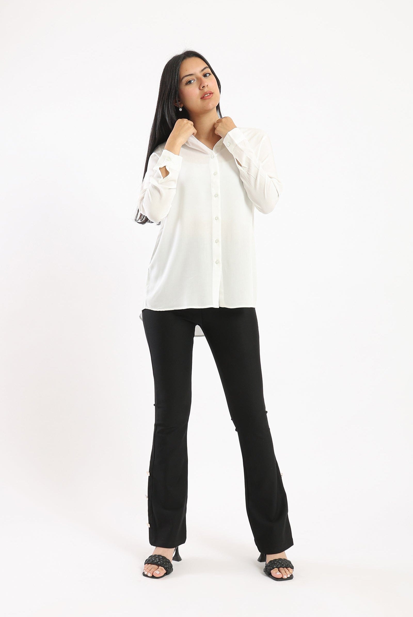 كارينا بنطلون هاي ويست أسود أسود