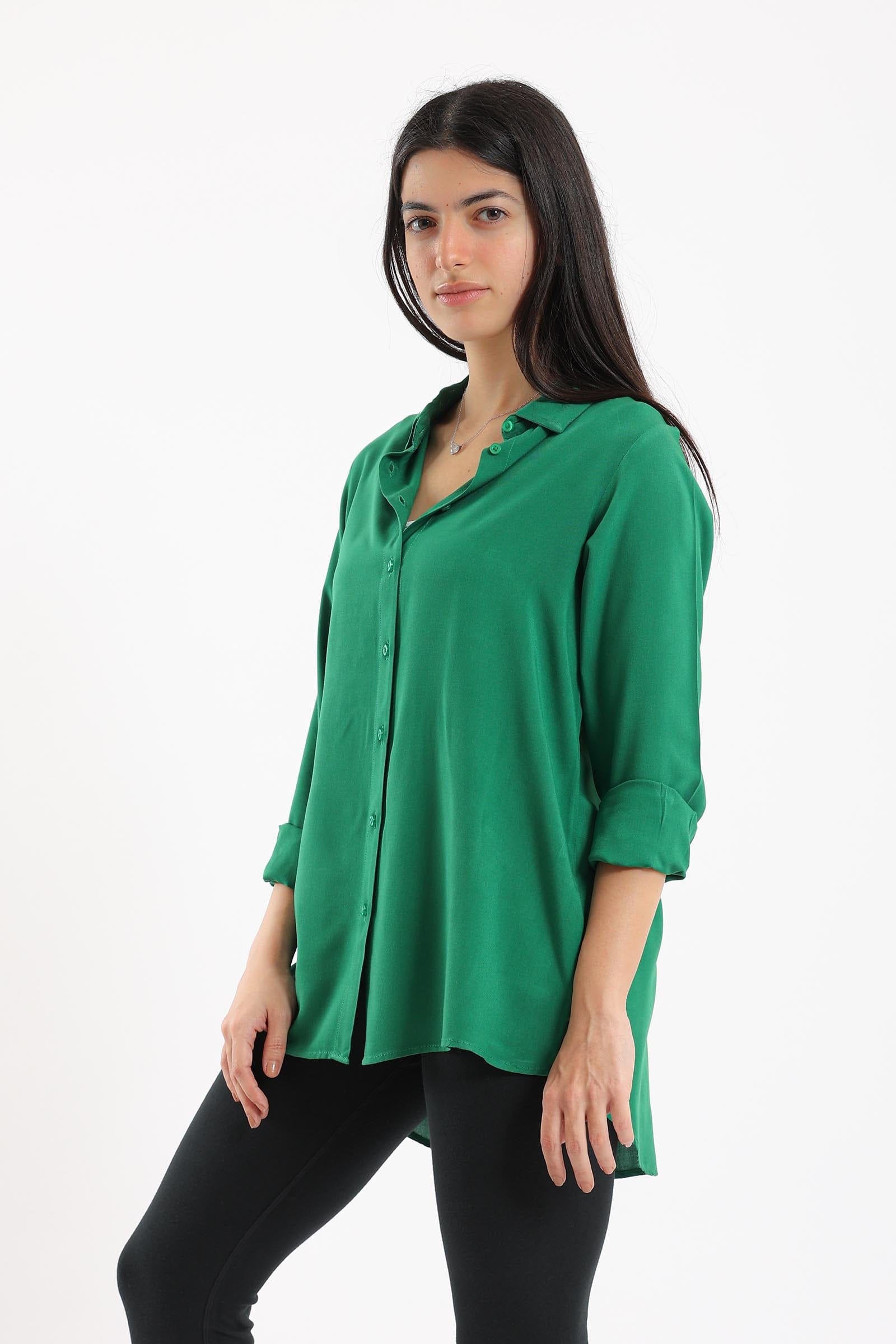 كارينا قميص بأكمام طويلة سادة نسائي