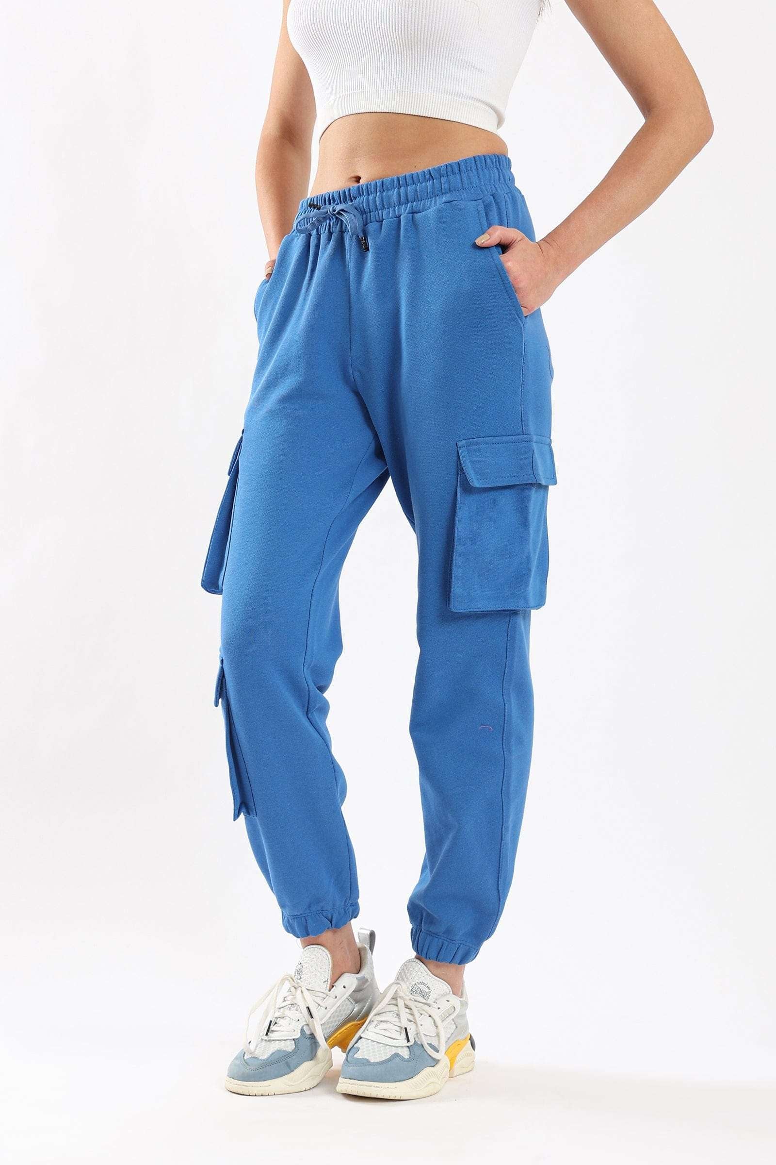 كارينا بنطلون كارجو نسائي بجيوب أمامية بخصر مطاطي