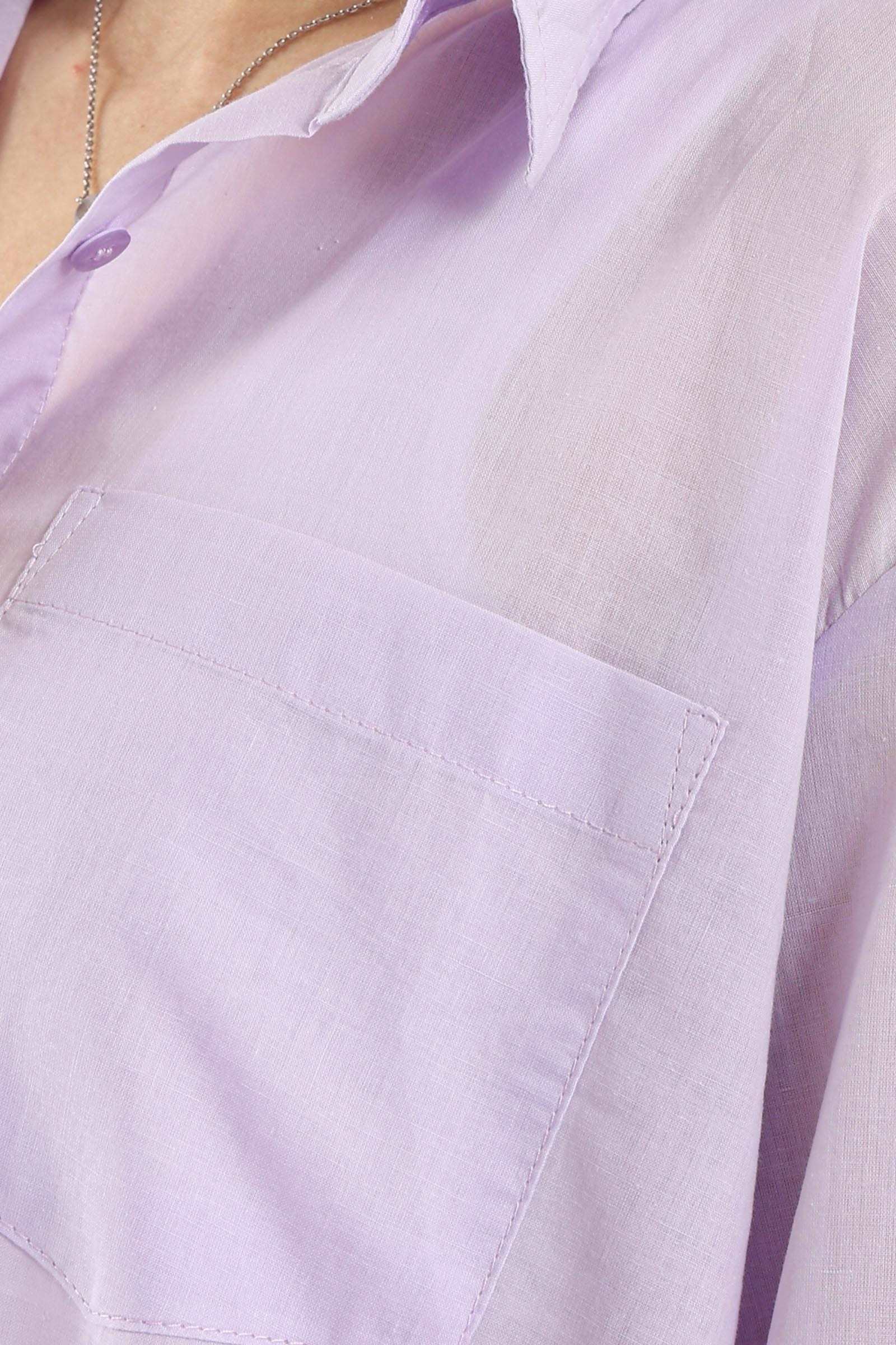 قميص نسائي طويل مريح طويل من الخلف