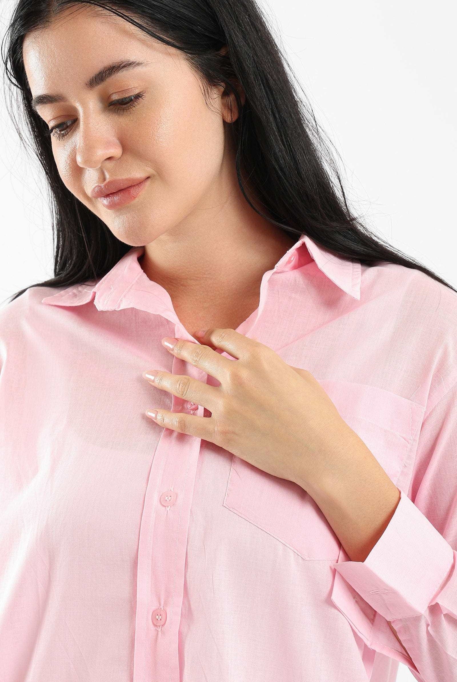 كارينا قميص نسائي طويل مريح طويل من الخلف