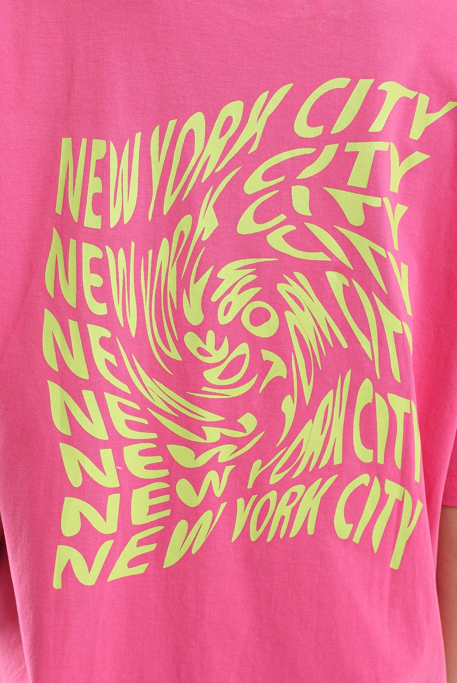 كارينا تي شيرت أوفر سايز بطبعة من الخلف