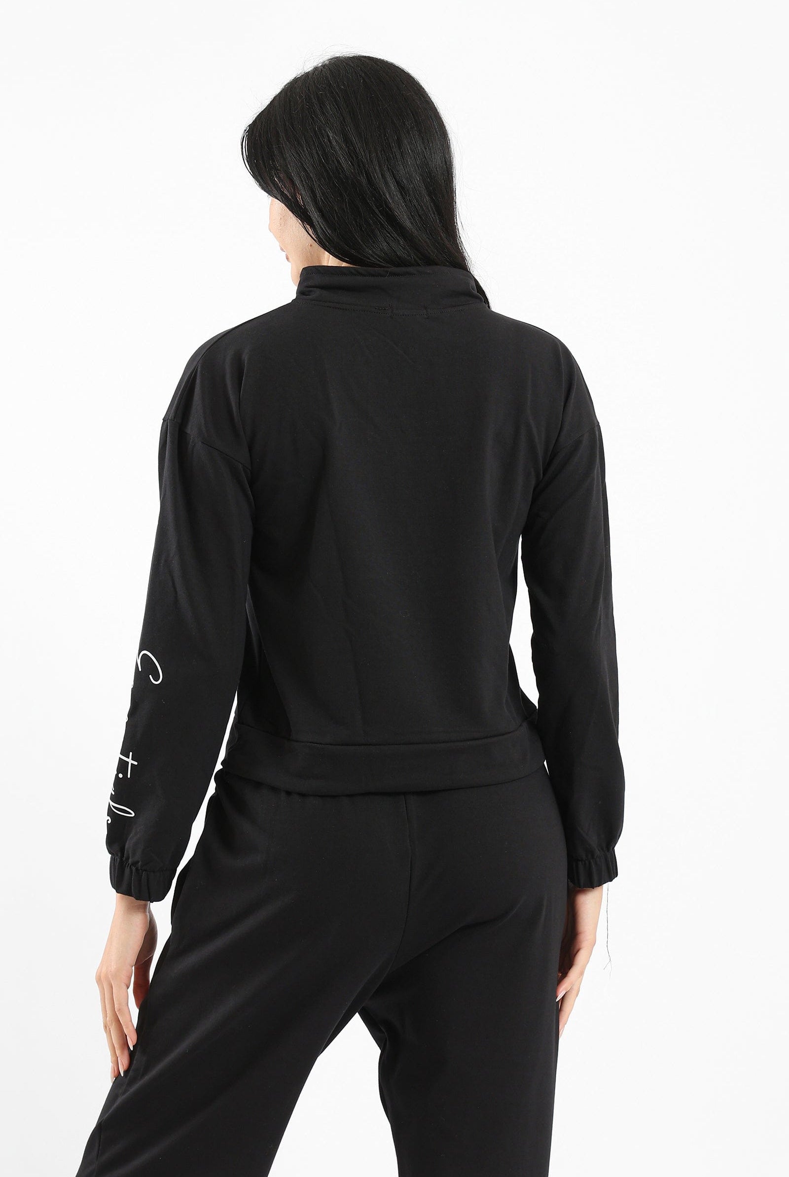 كارينا جاكيت بيجامة بسحاب للإغلاق كم طويل