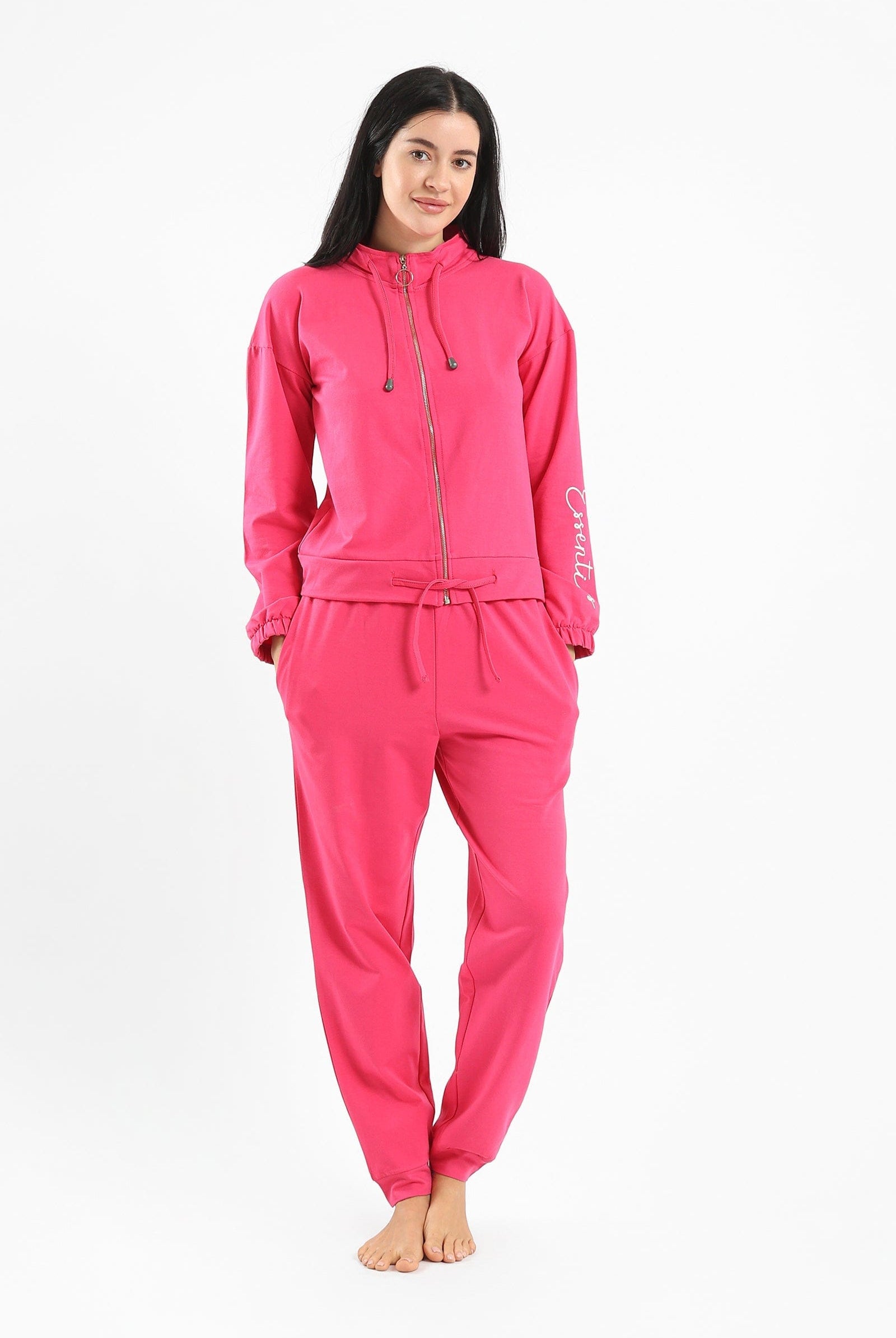 كارينا جاكيت بيجامة بسحاب للإغلاق كم طويل