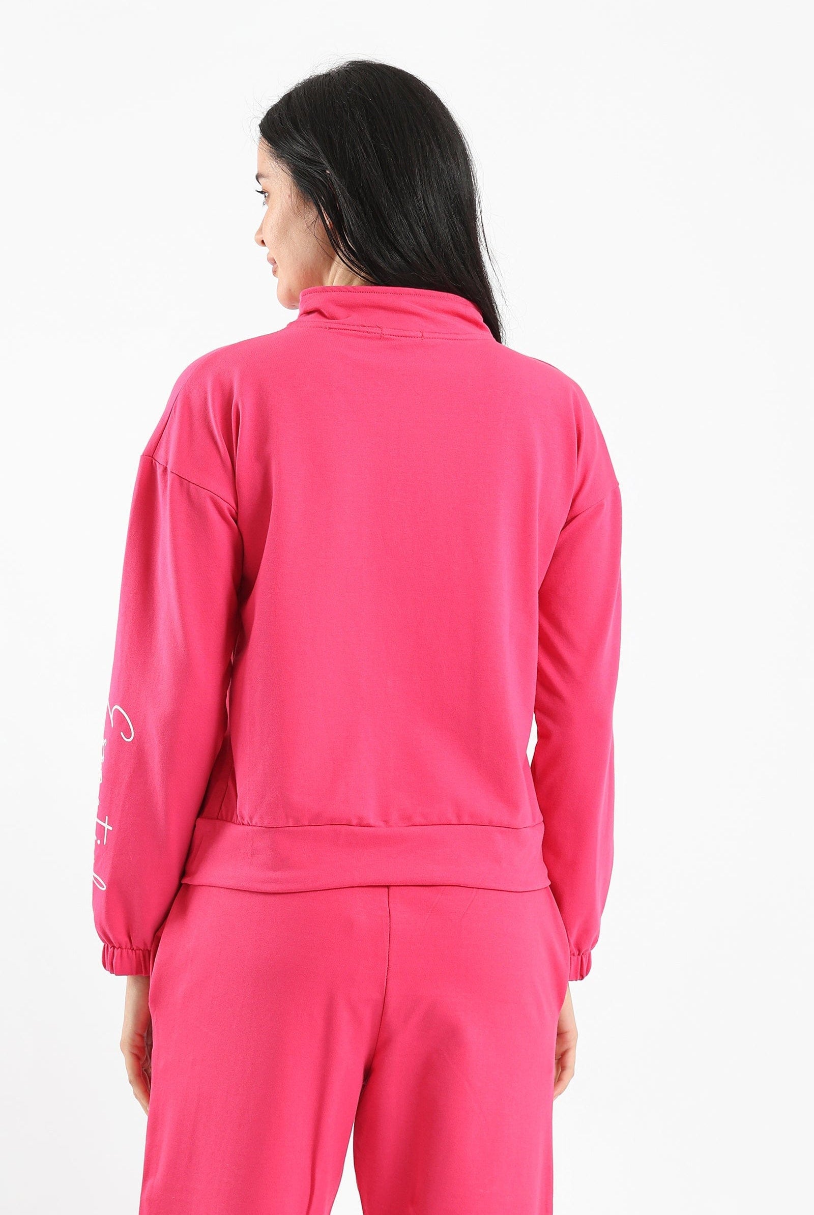 كارينا جاكيت بيجامة بسحاب للإغلاق كم طويل