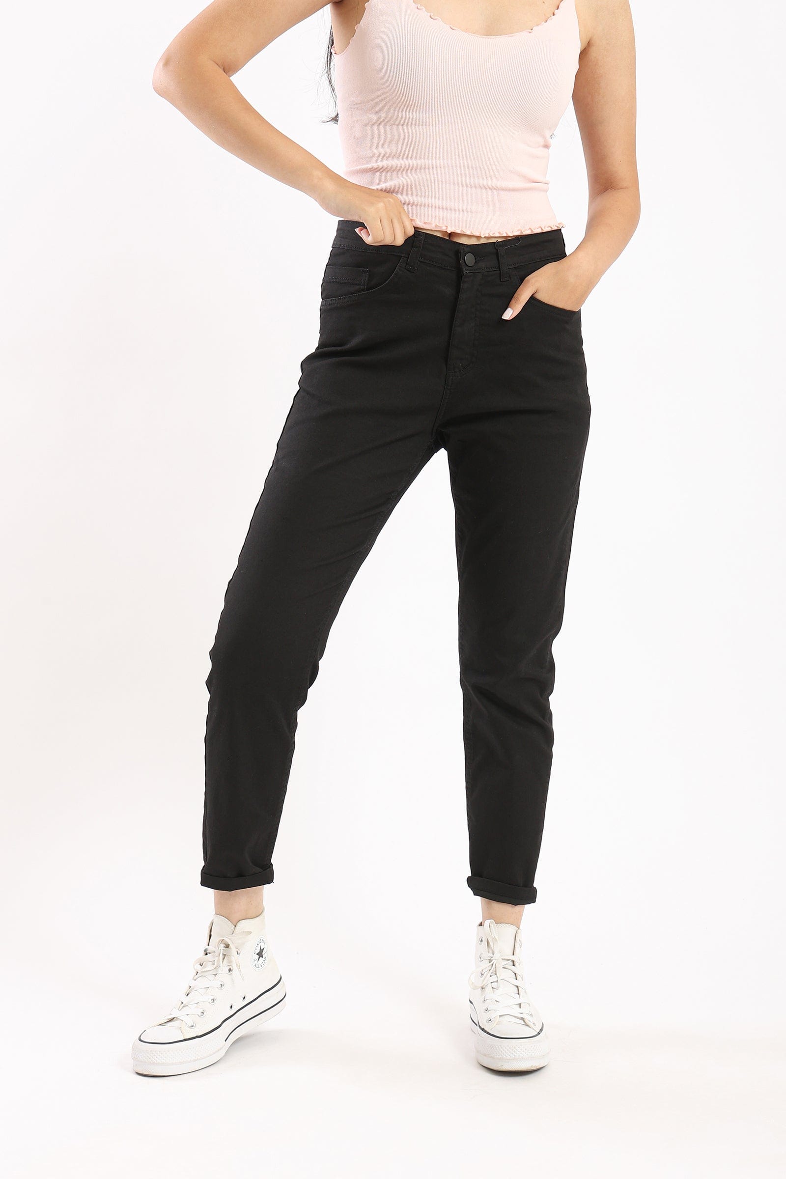 كارينا بنطلون جينز نسائي سليم بخصر مرتفع