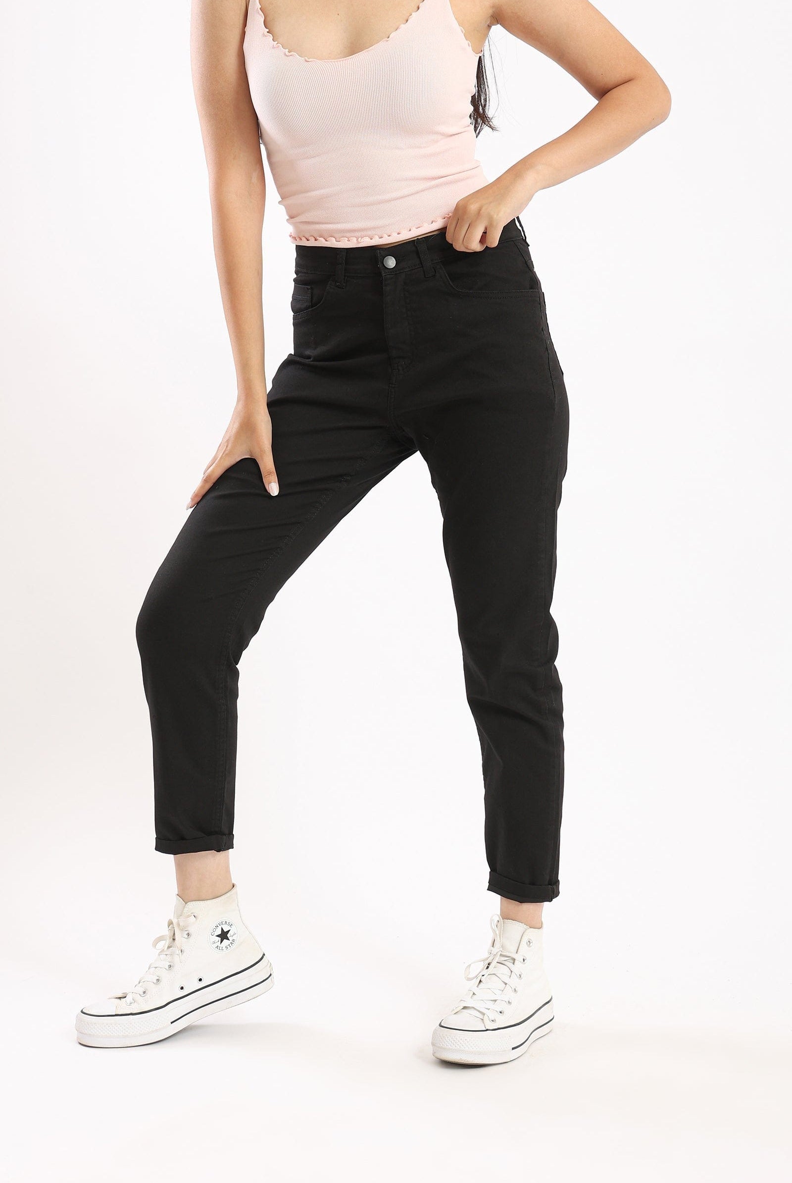 كارينا بنطلون جينز نسائي سليم بخصر مرتفع