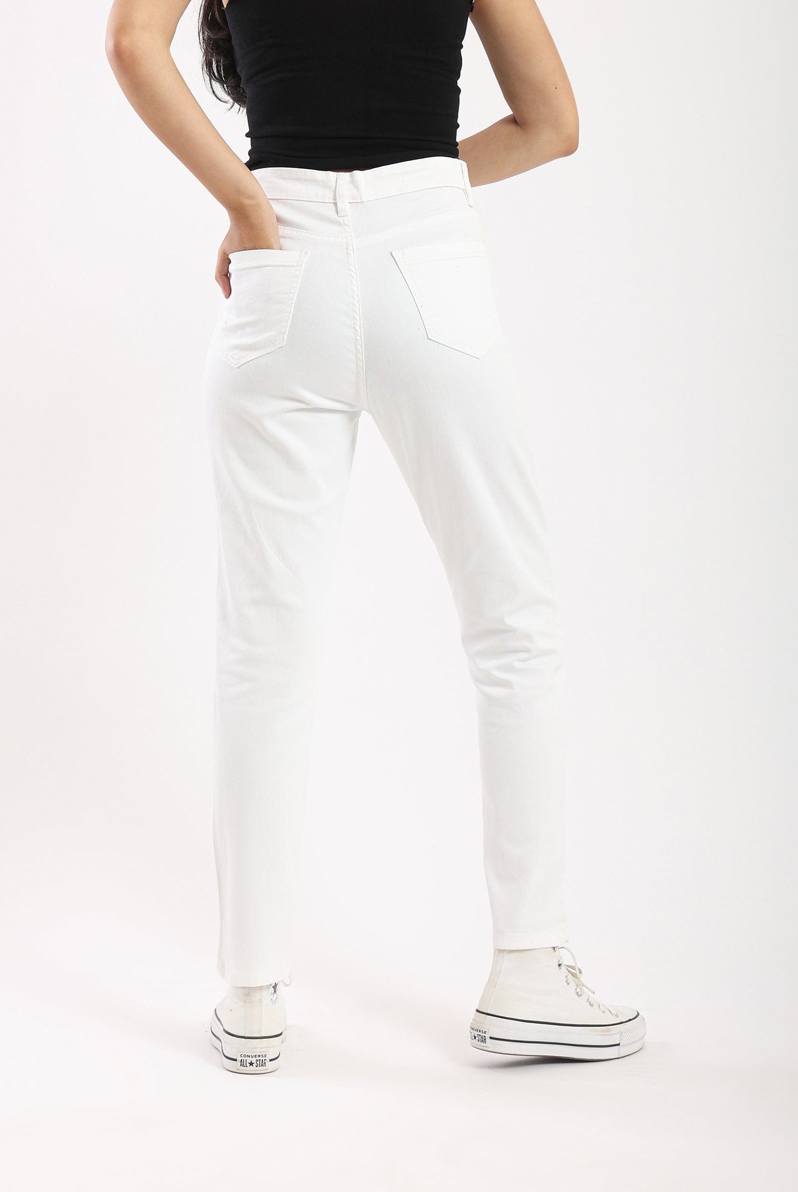 كارينا بنطلون جينز نسائي سليم بخصر مرتفع