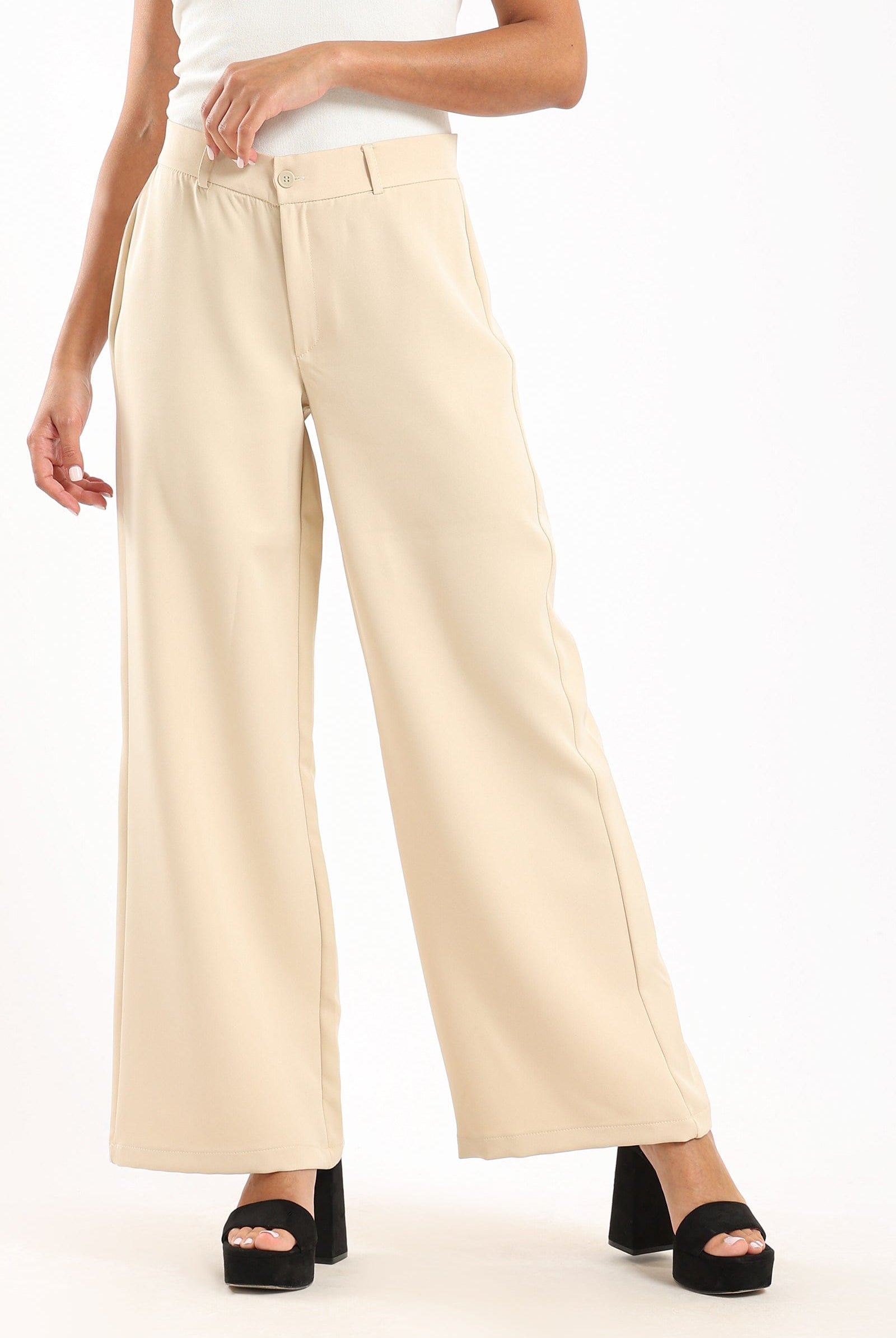 كارينا بنطال سادة كلاسيك بقصة مستقيمة