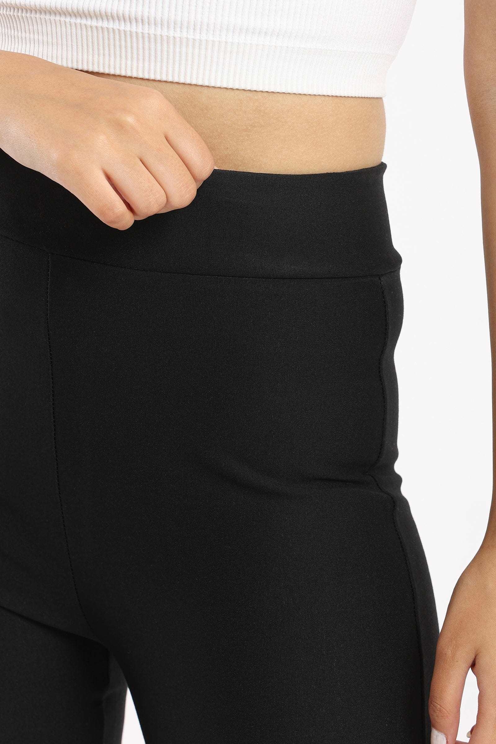 كارينا بنطلون هاي ويست أسود أسود