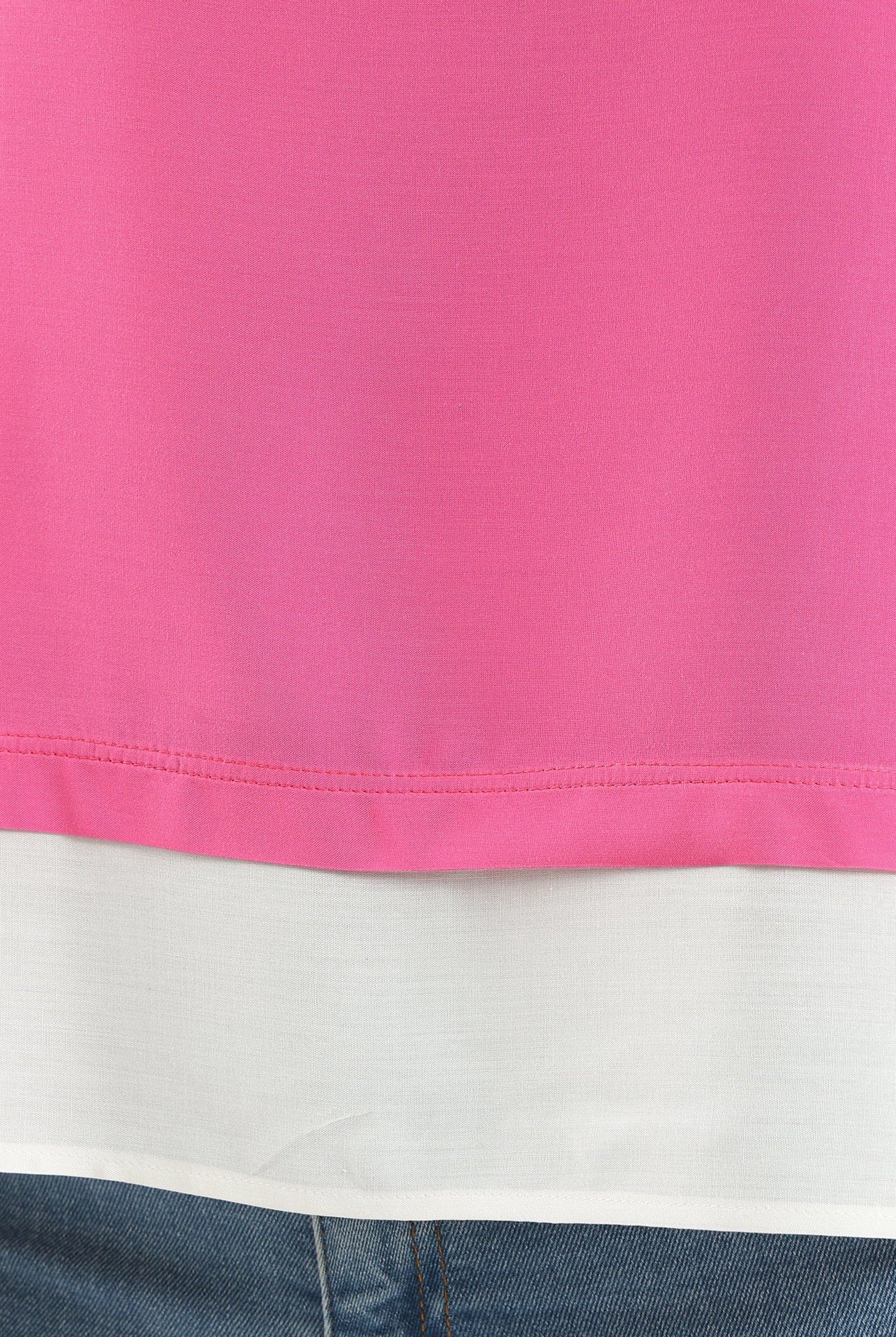 كارينا بلوزة حريمي سادة بحواف باللون الأبيض