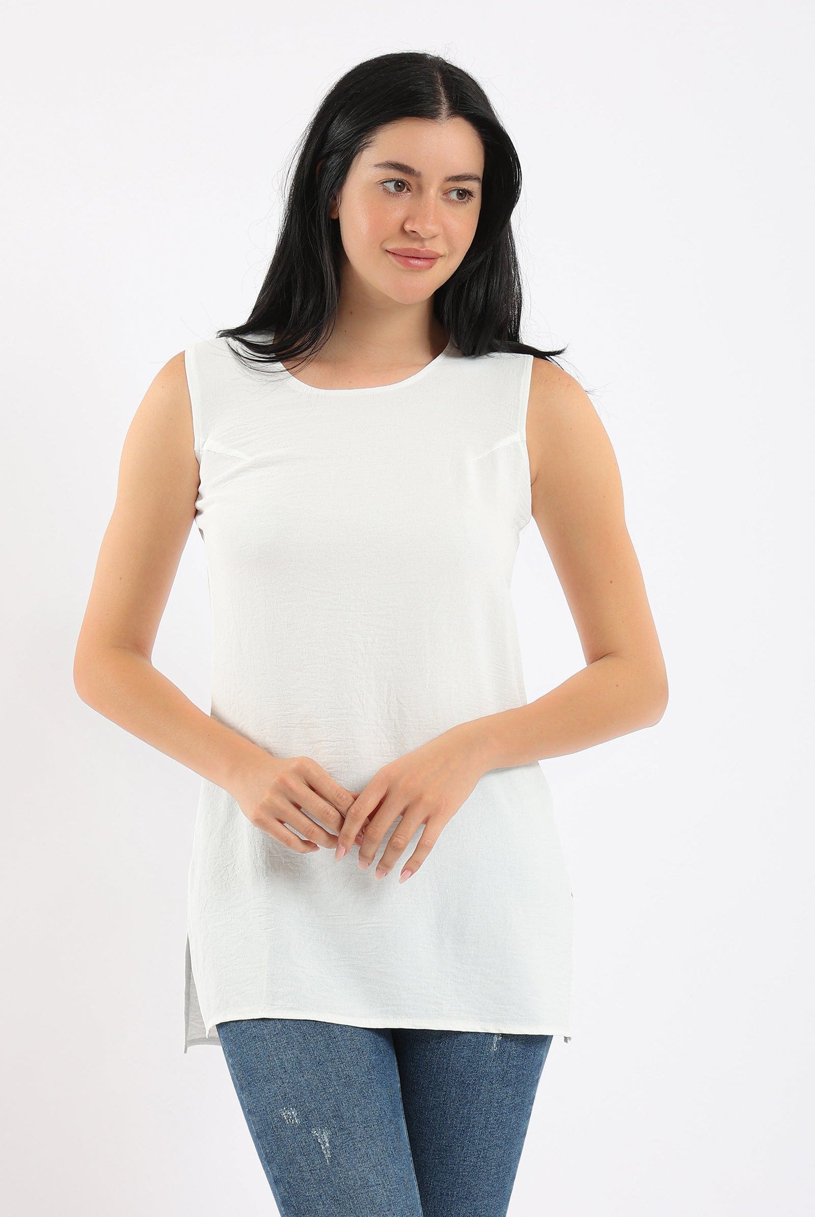 كارينا بلوزة بلا أكمام سادة نسائي