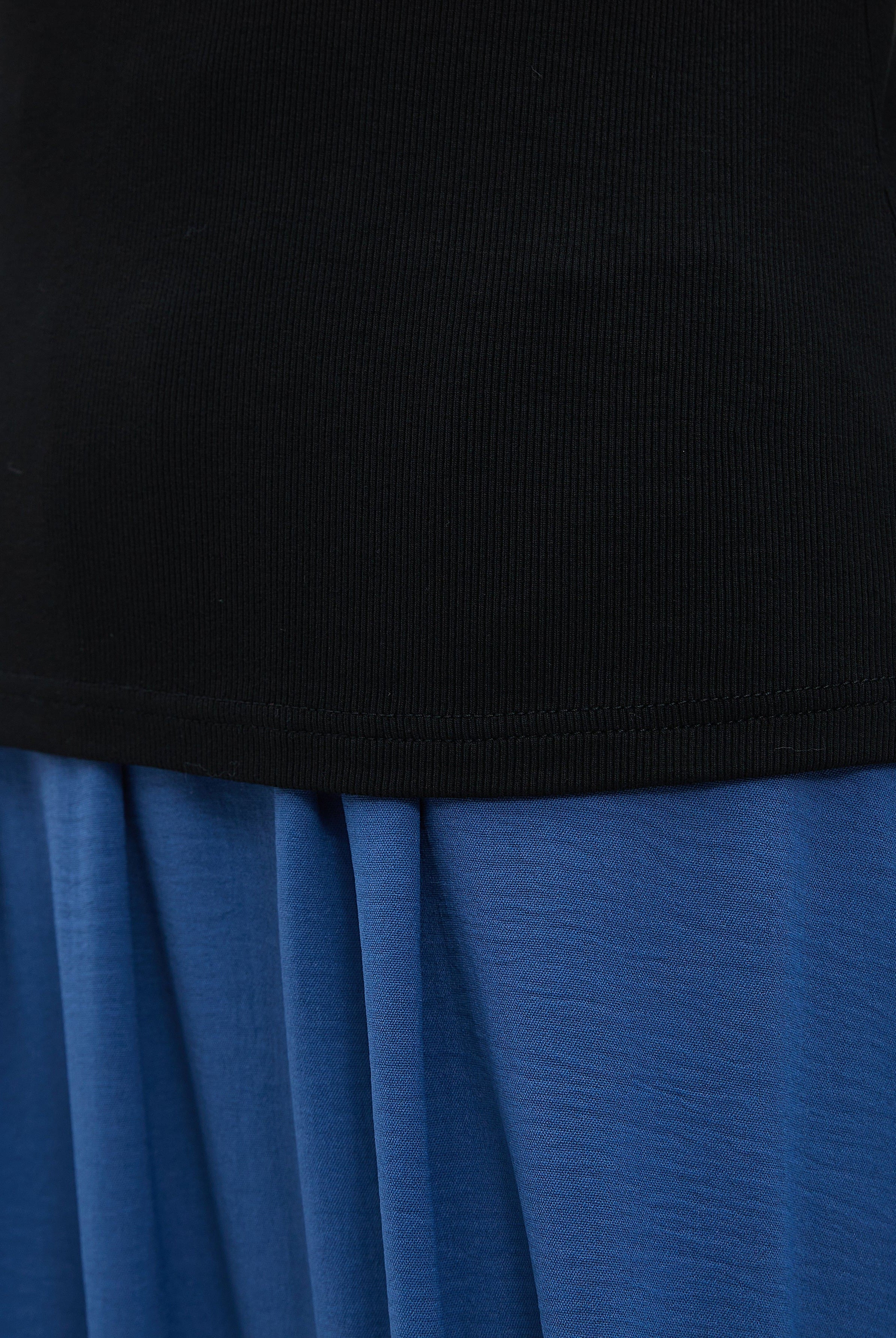 ميكا بلوزة نسائية طويلة للشتاء بكم طويل ورقبة دائرية