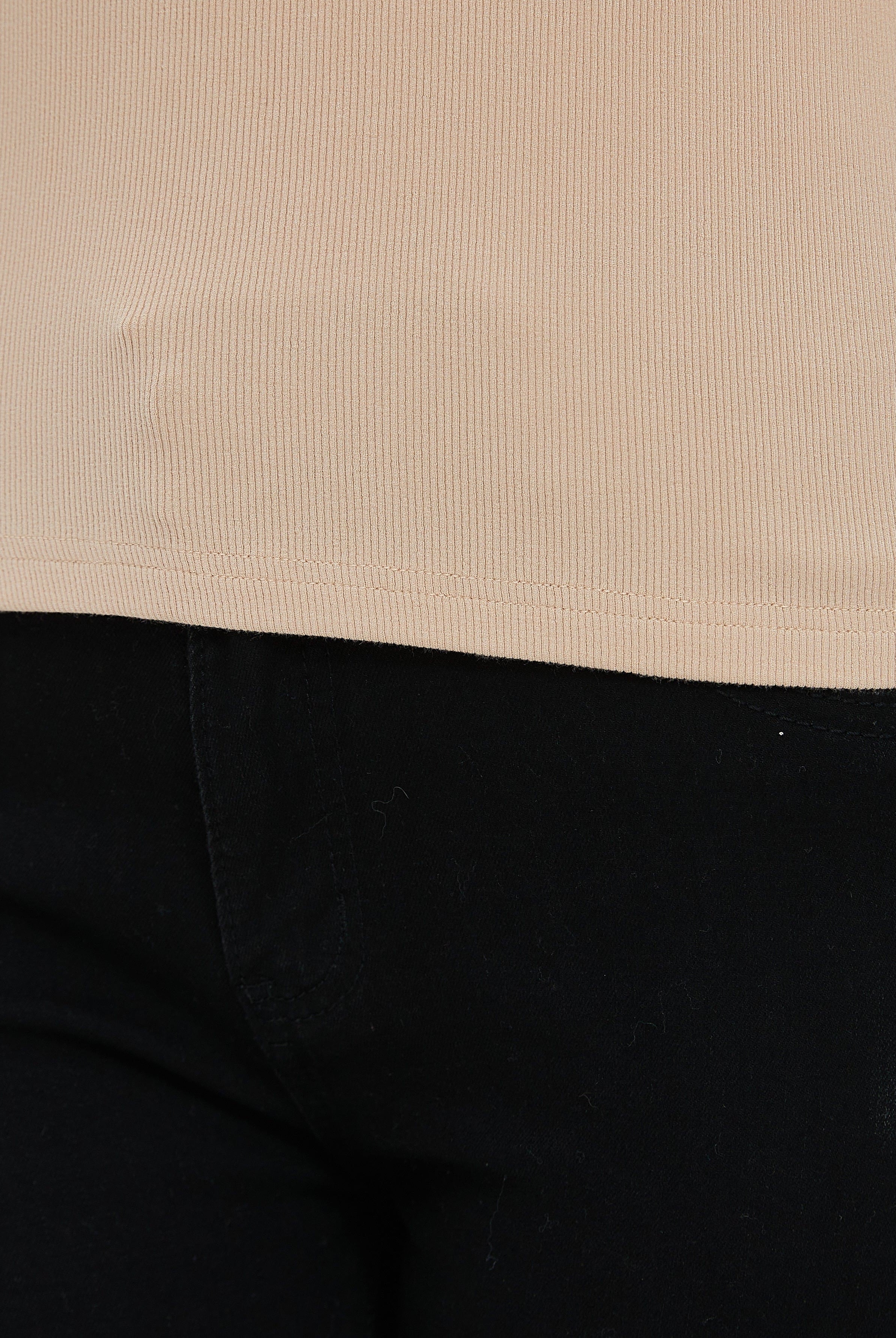 ميكا بلوزة نسائية طويلة للشتاء بكم طويل ورقبة دائرية