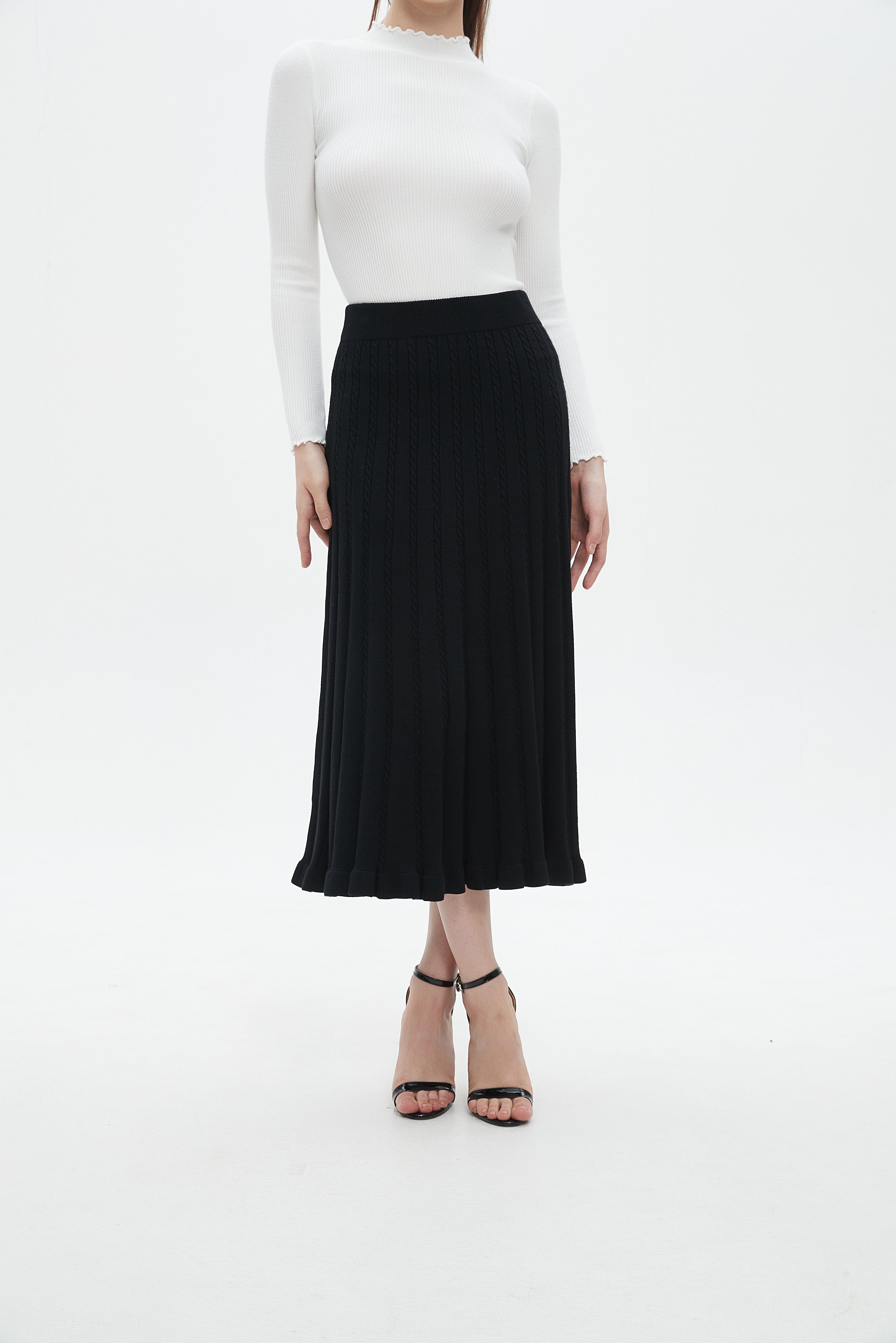 نتشي تنورة ميدي نسائية مشجره شفافه ببطانه داخليه