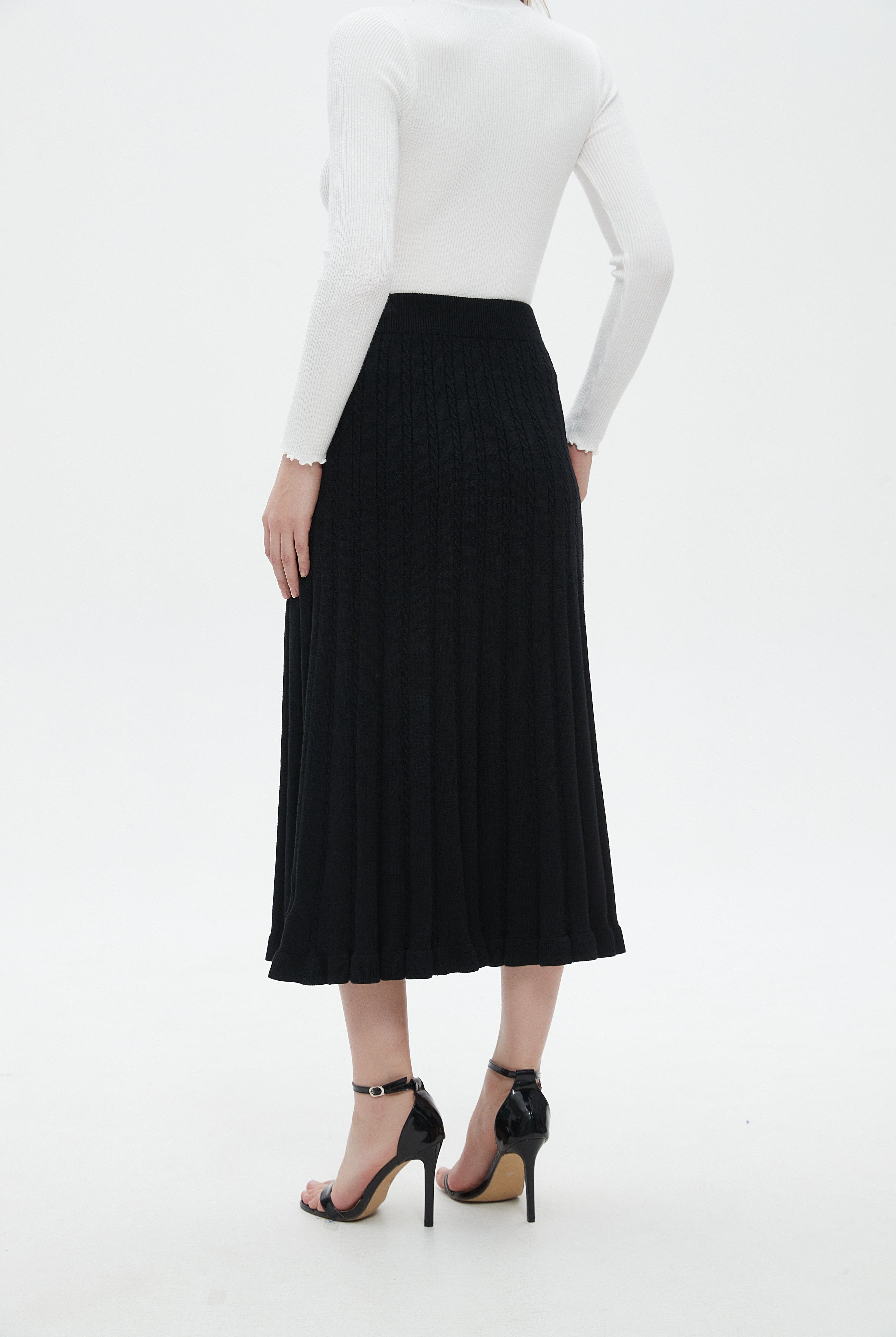 نتشي تنورة ميدي نسائية مشجره شفافه ببطانه داخليه