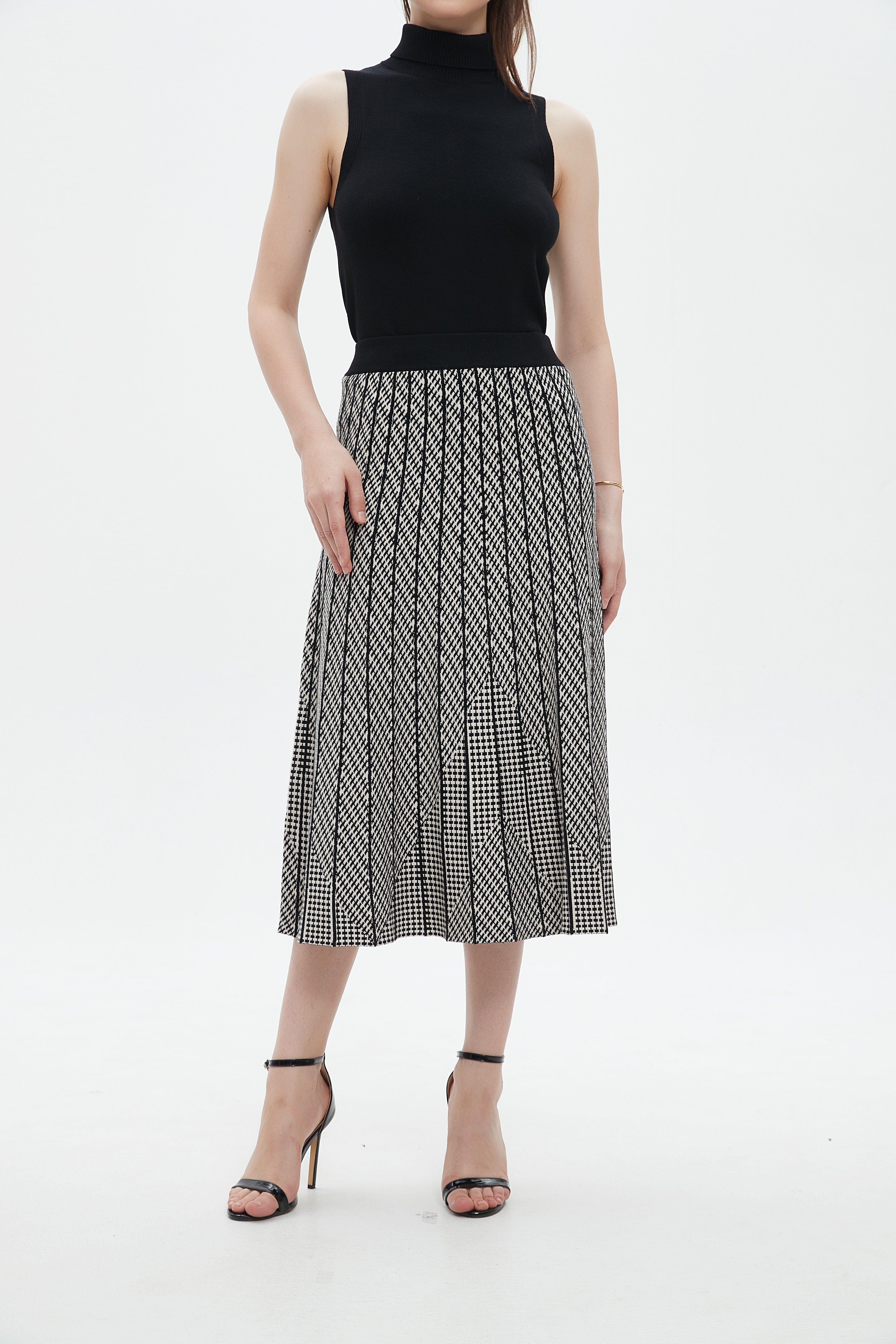 ميكا تنورة ميدي نسائية منسوجة