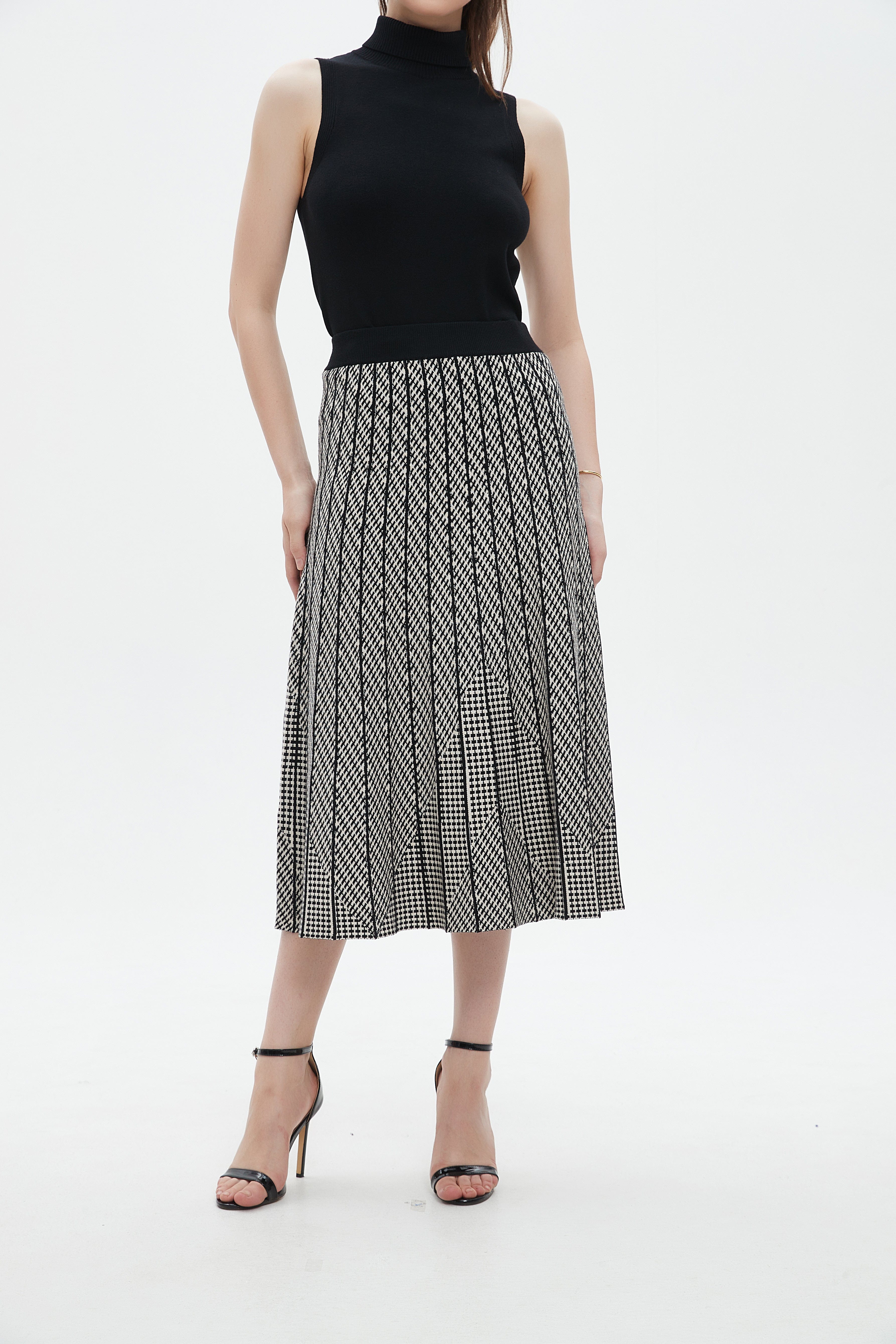 ميكا تنورة ميدي نسائية منسوجة